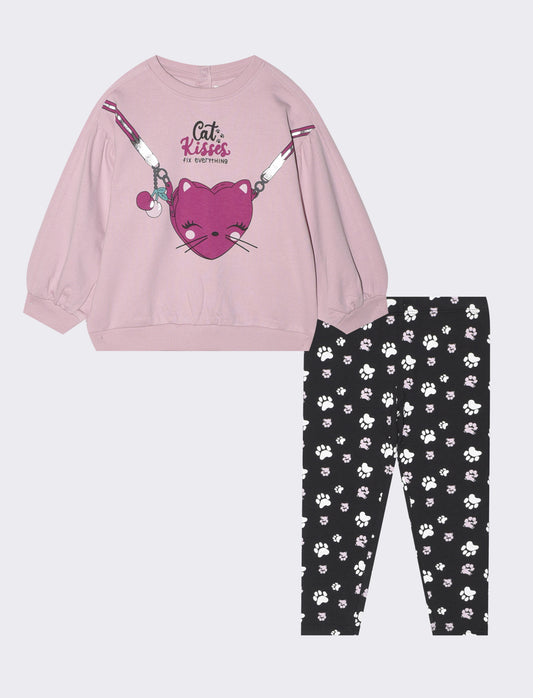 Set Felpa e Leggings Comfort Cool - Rosa polvere