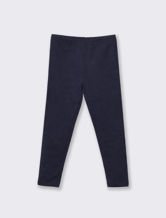 Leggings da bambina con interno garzato - Blu