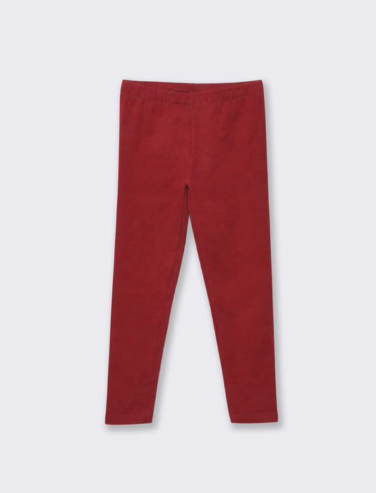 Leggings da bambina con interno garzato - Bordeaux