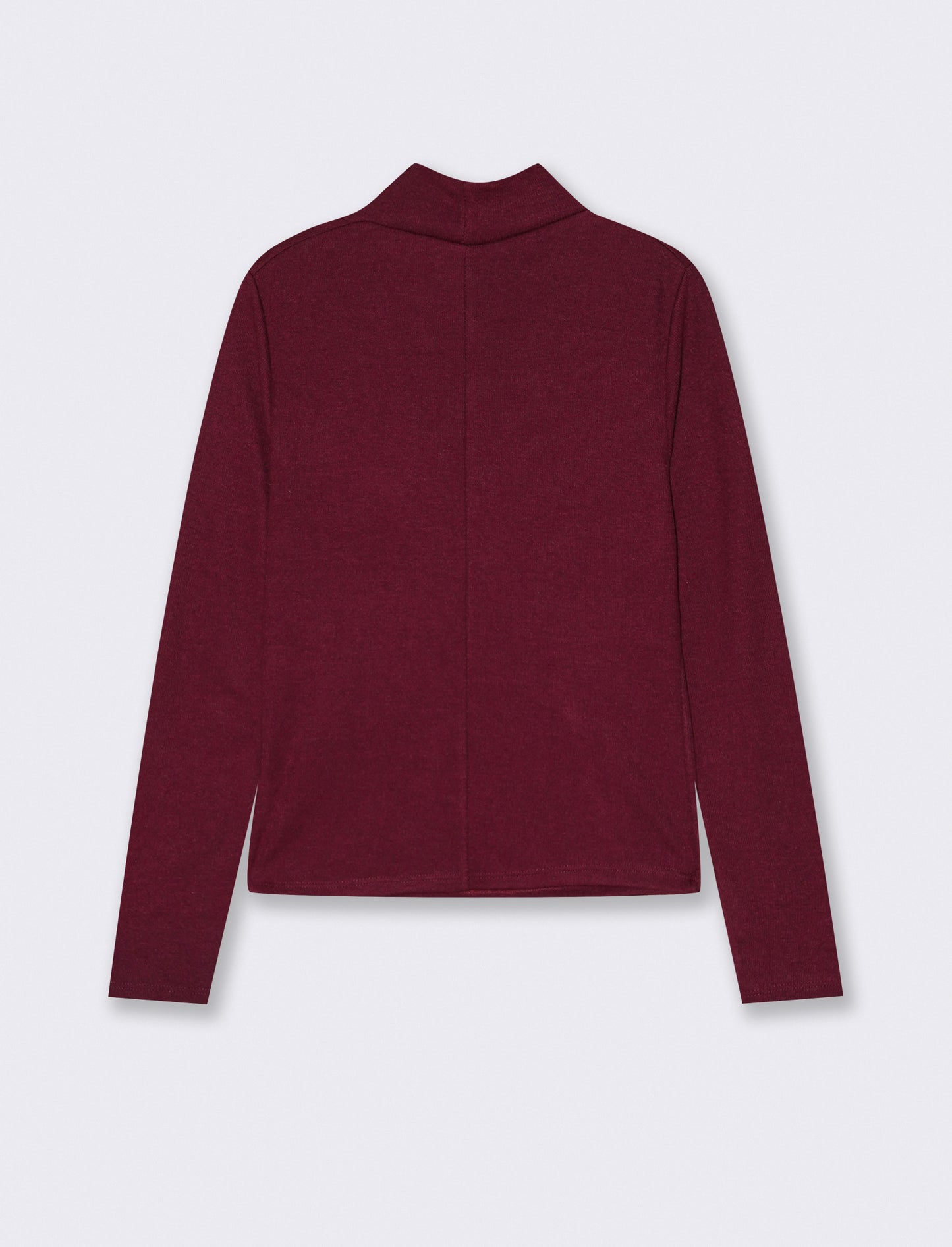 Maglia in tessuto morbido con scollo drappeggiato - Bordeaux