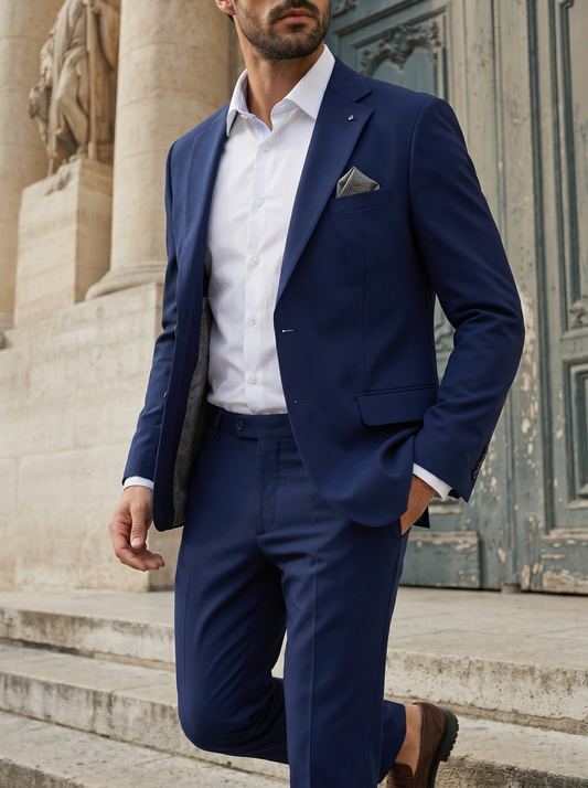 Blazer Formal Fit with Elegant Details - Blue