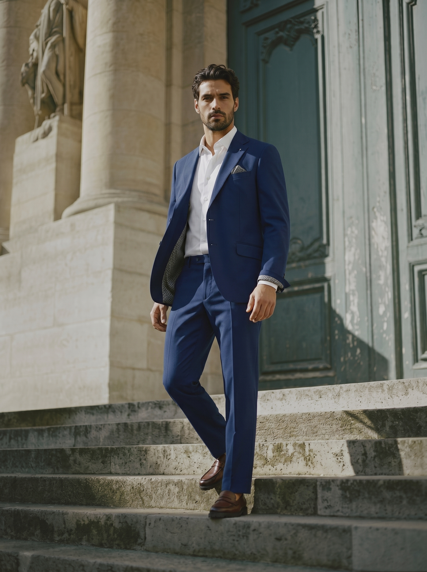 Blazer Formal Fit with Elegant Details - Blue