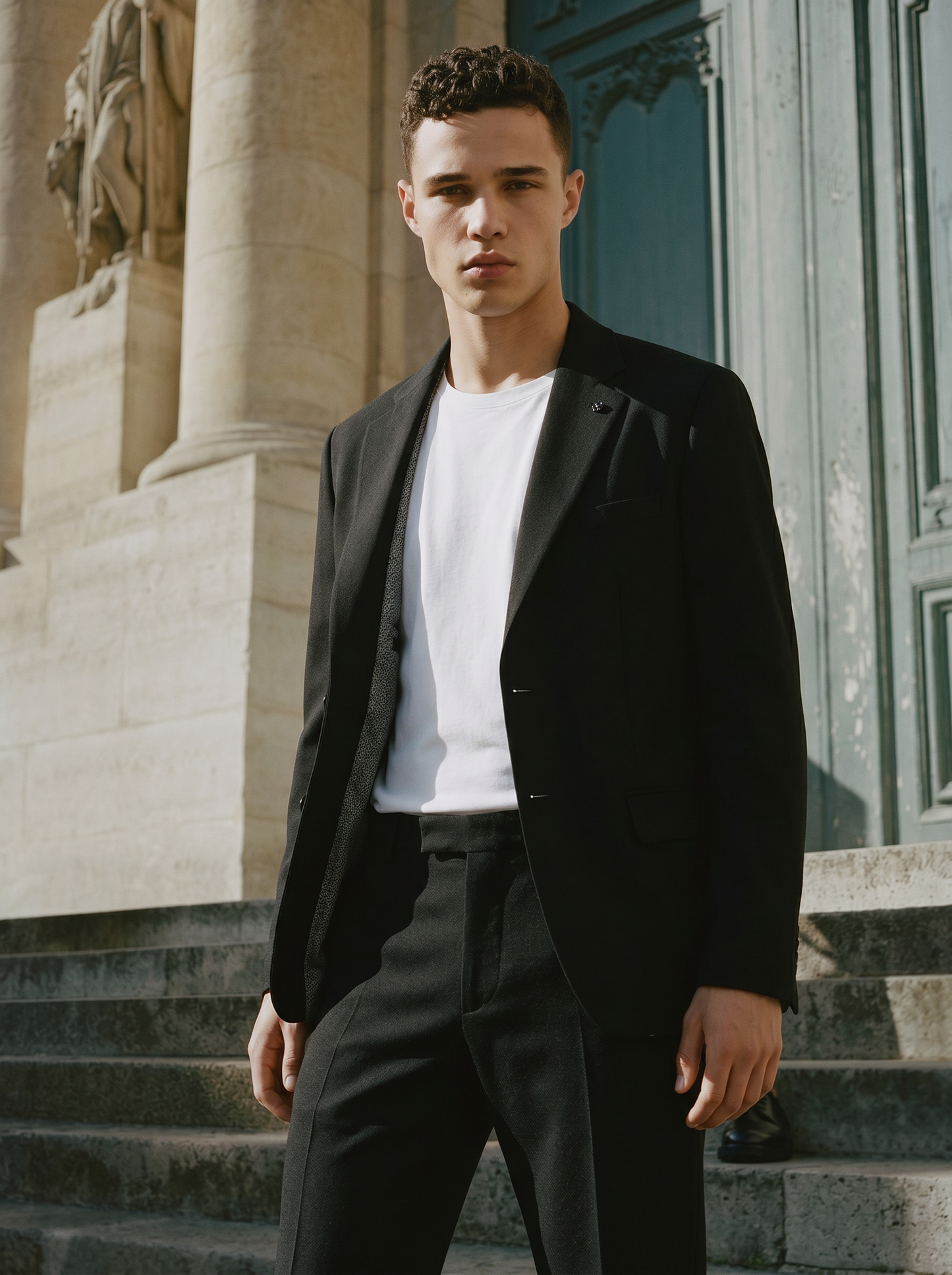 Blazer Formal Fit con Dettagli Eleganti - Nero