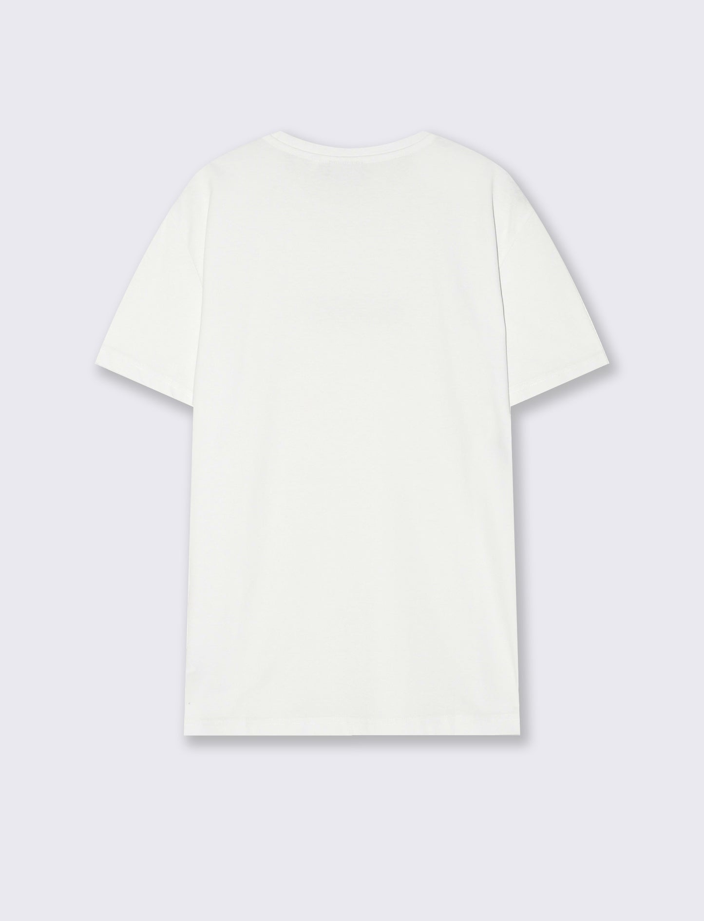 T-shirt cotone con stampa a rilievo - Bianco