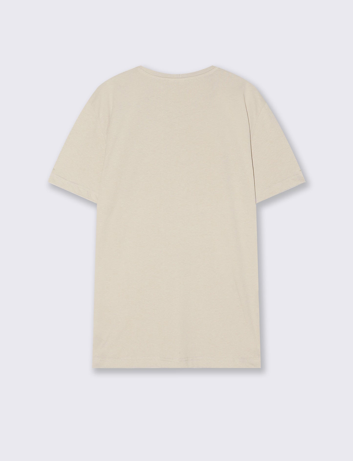 T-shirt cotone con stampa a rilievo - Beige