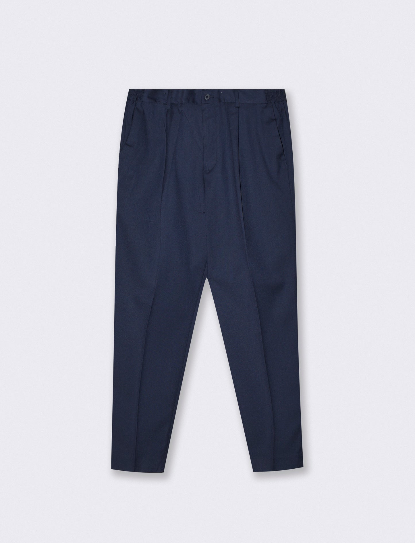 Pantaloni Formal Fit con Vita Elasticizzata - Blu