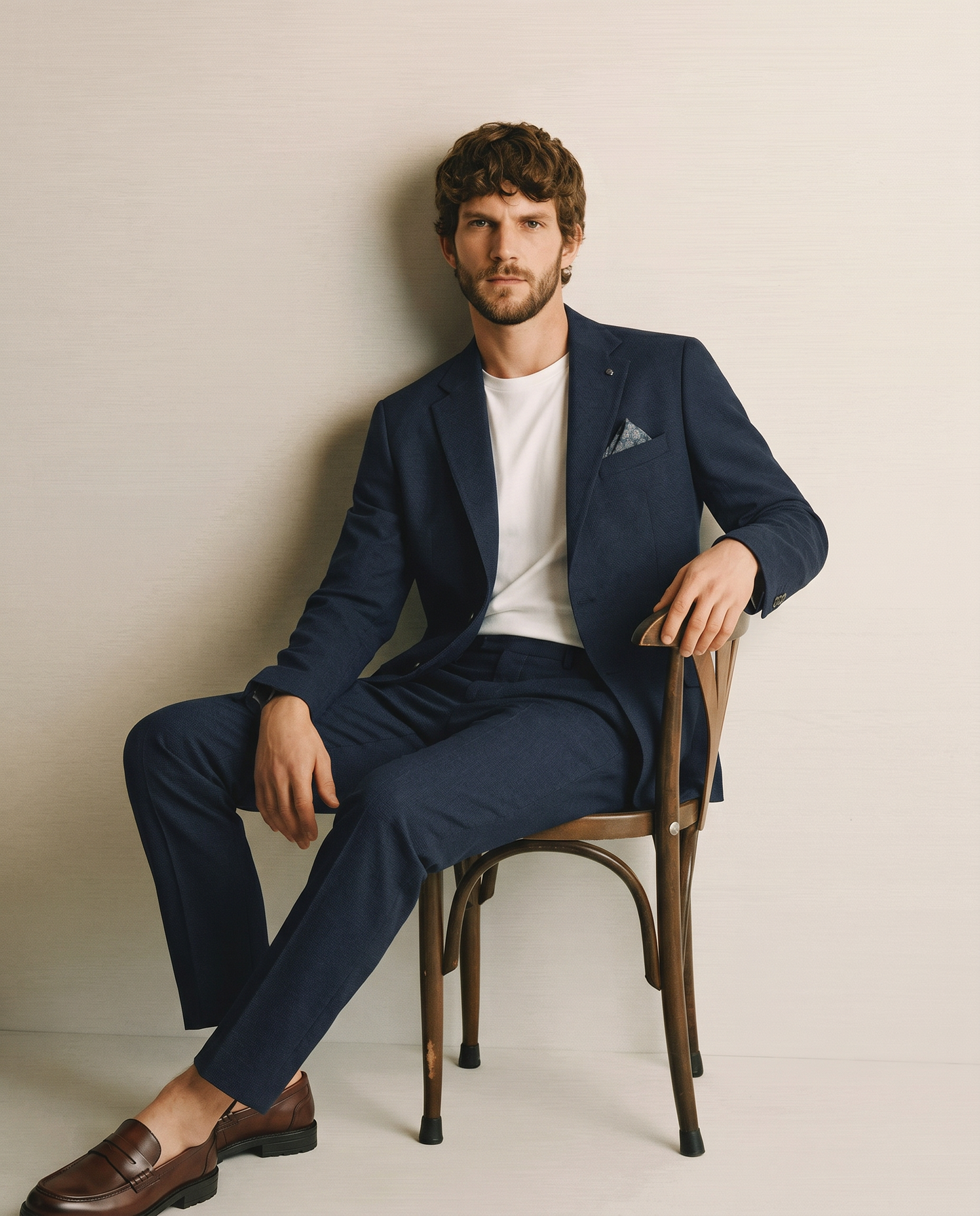 Blazer Formal Fit con Dettagli Eleganti - Blu