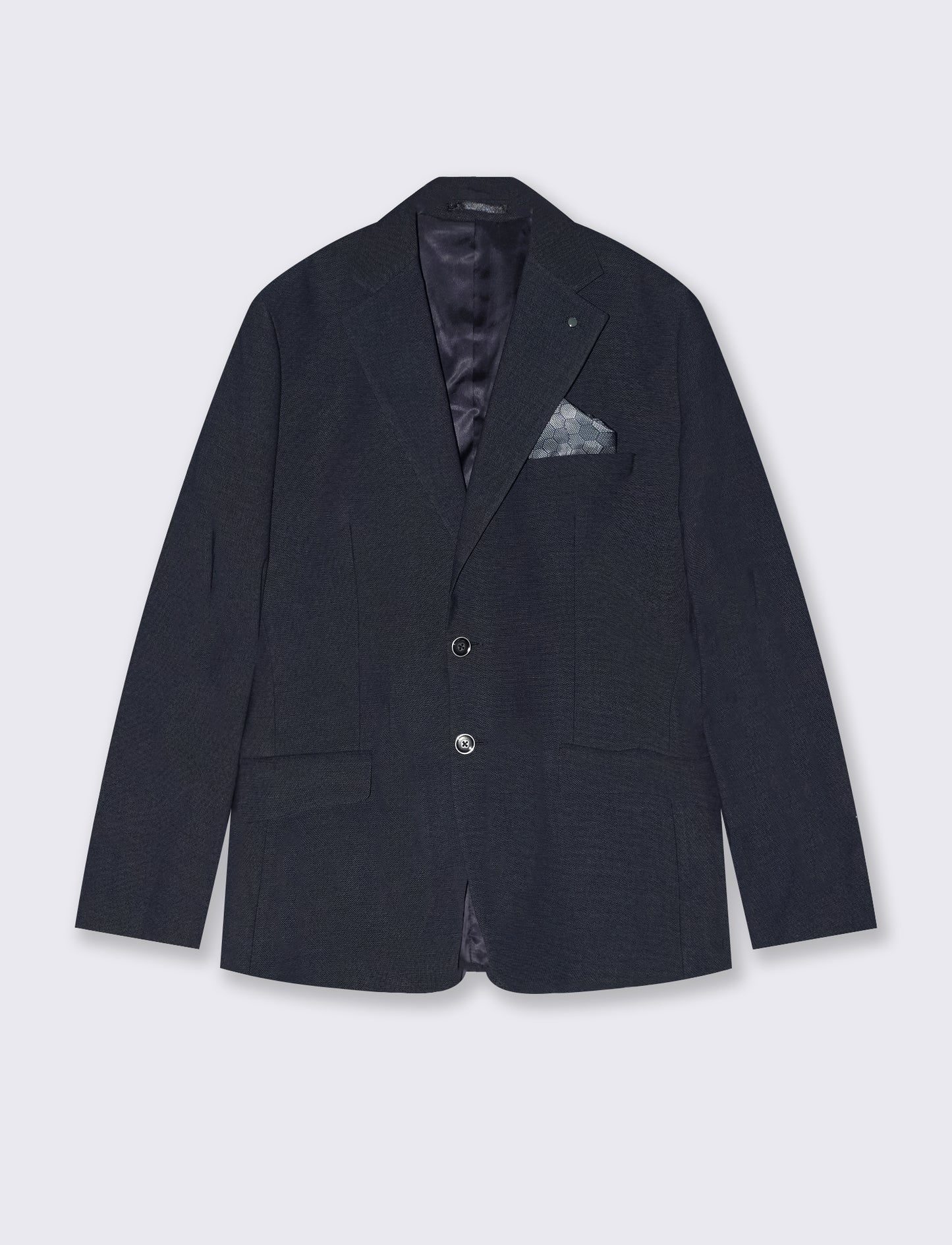 Blazer Formal Fit con Dettagli Eleganti - Blu