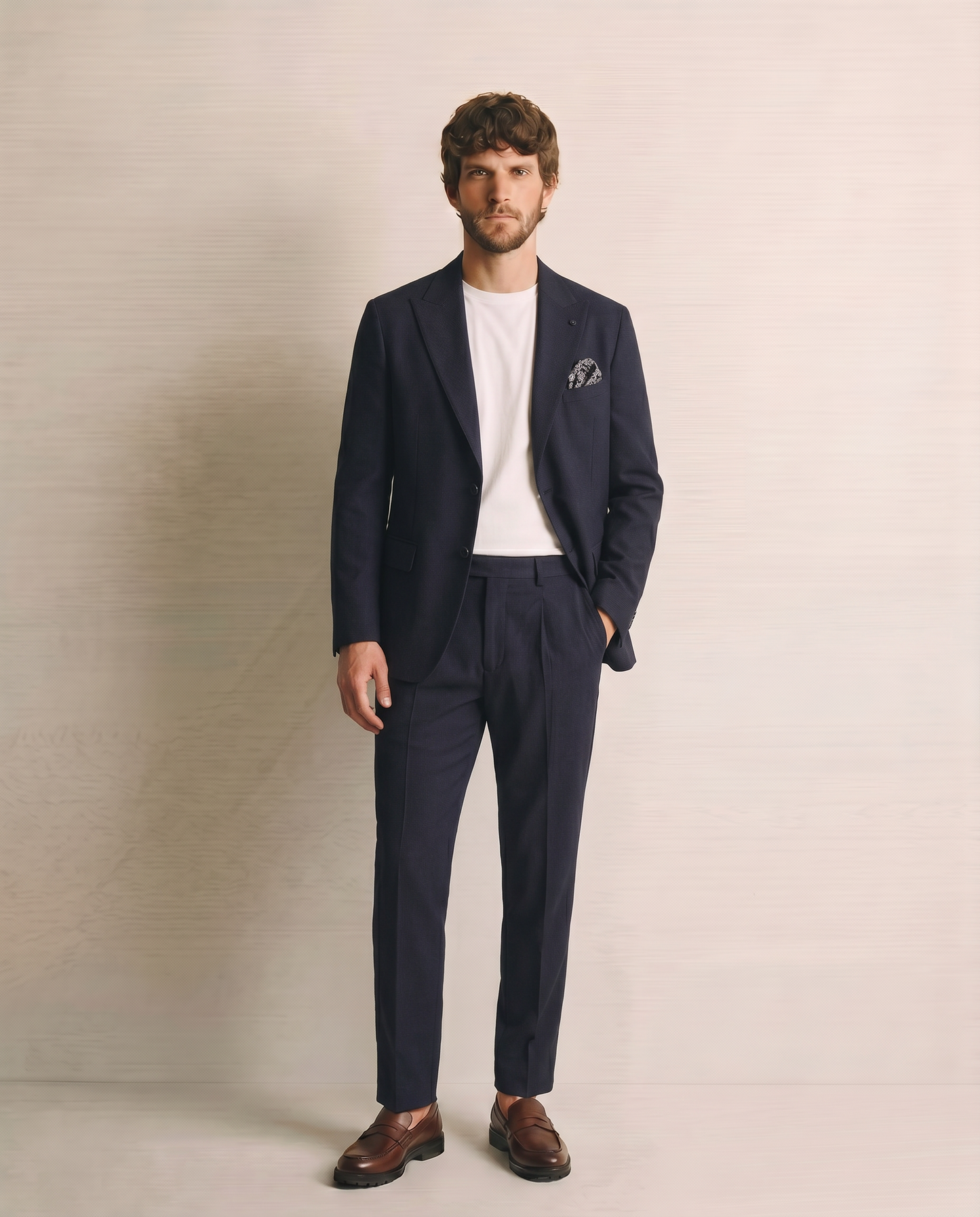 Blazer Formal Fit con Dettagli Eleganti - Blu
