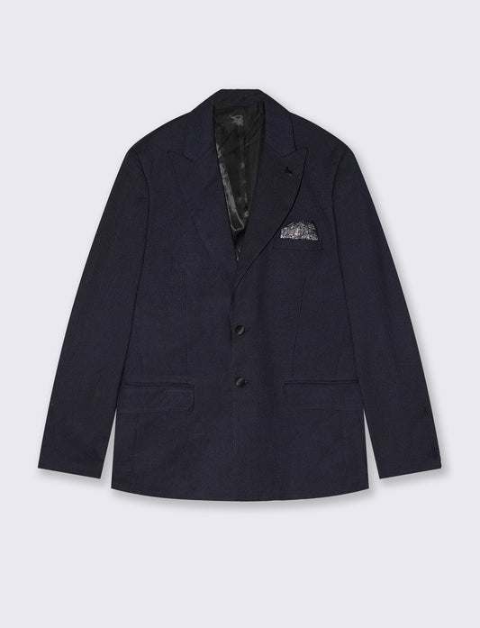 Blazer Formal Fit con Dettagli Eleganti - Blu