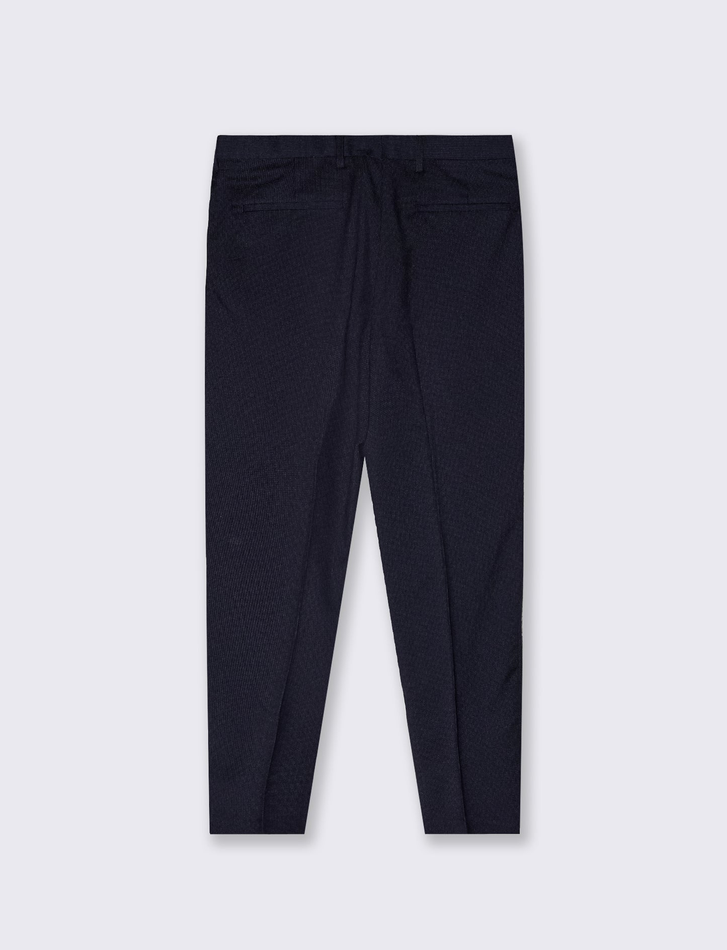 Pantaloni Formal Fit Effetto Occhio di Pernice - Blu