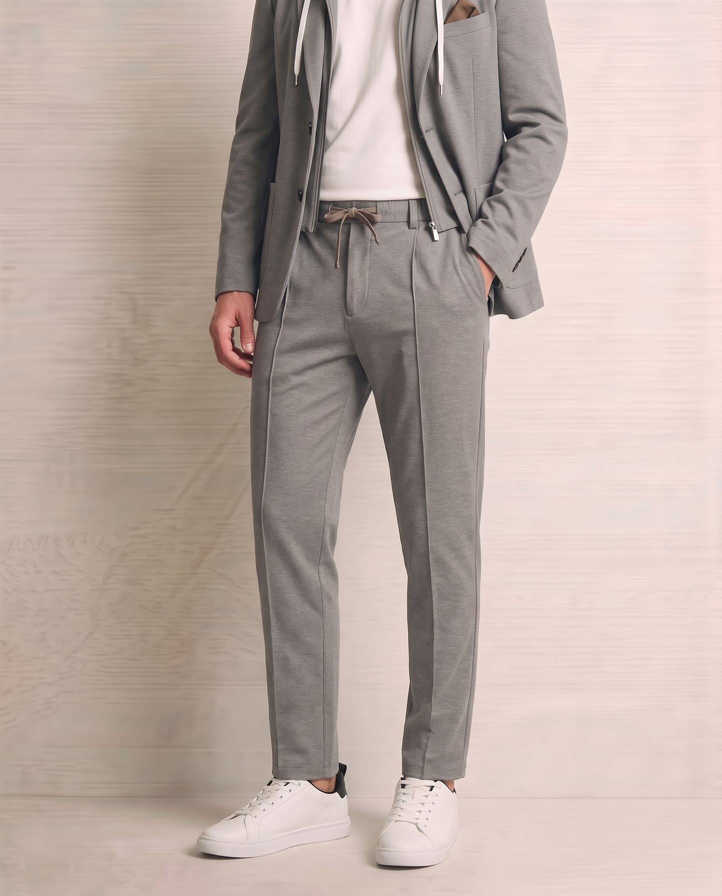 Pantaloni Jogger Easy Formal Fit - Grigio mel.