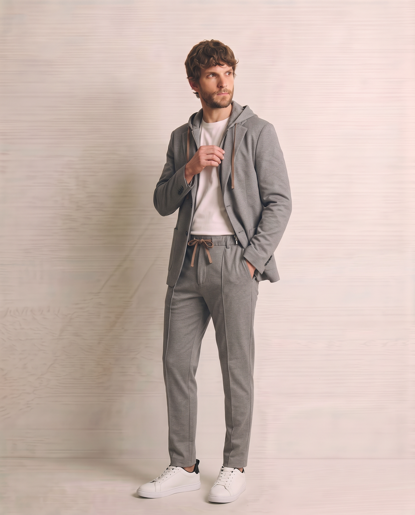 Pantaloni Jogger Easy Formal Fit - Grigio mel.