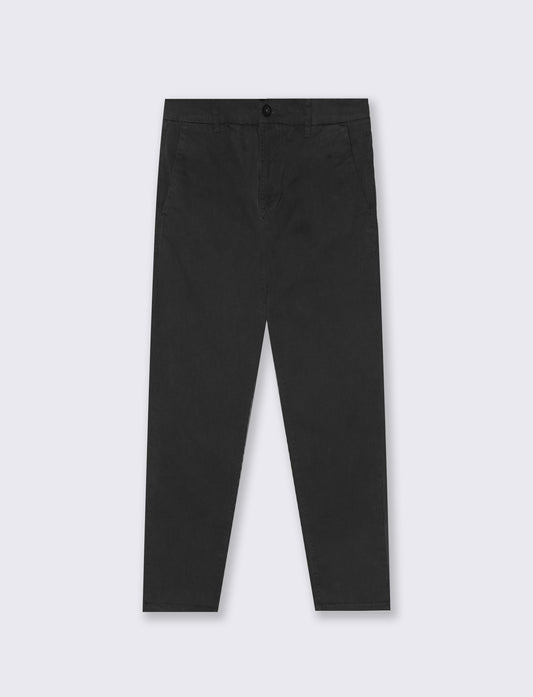Pantaloni Chino Slim Fit in Cotone Twill - Nero