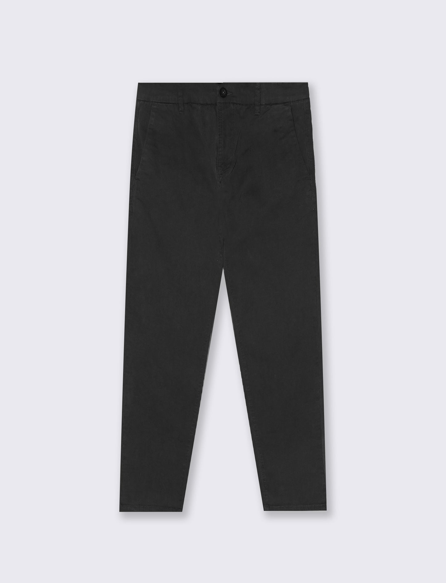 Pantaloni Chino Slim Fit in Cotone Twill - Nero