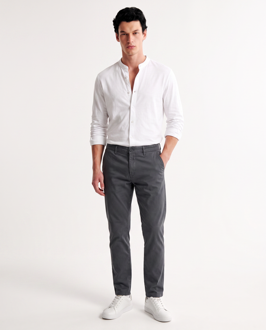Pantaloni Chino Slim Fit in Cotone Twill - Avion