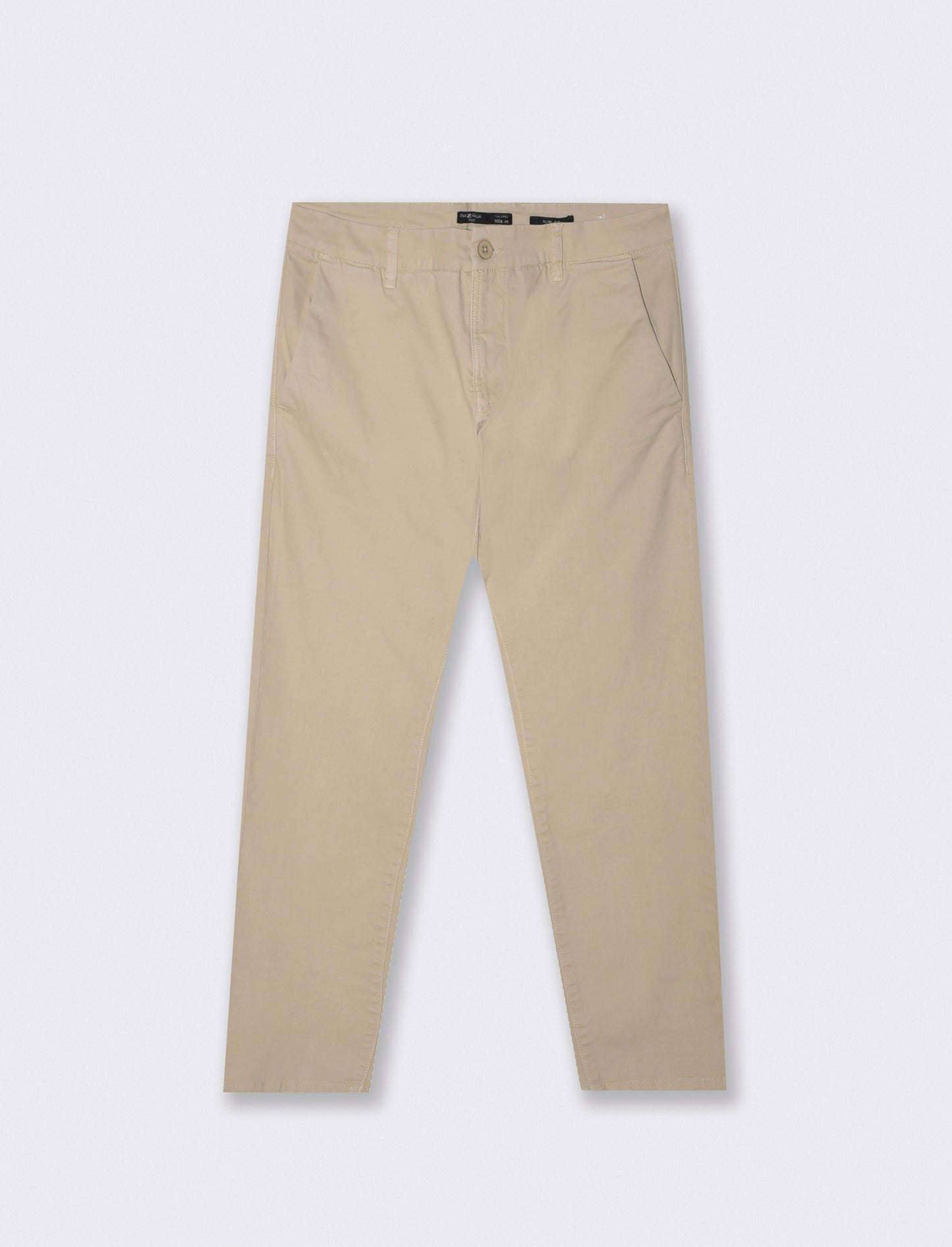Pantaloni Chino Slim Fit in Cotone Twill - Sabbia