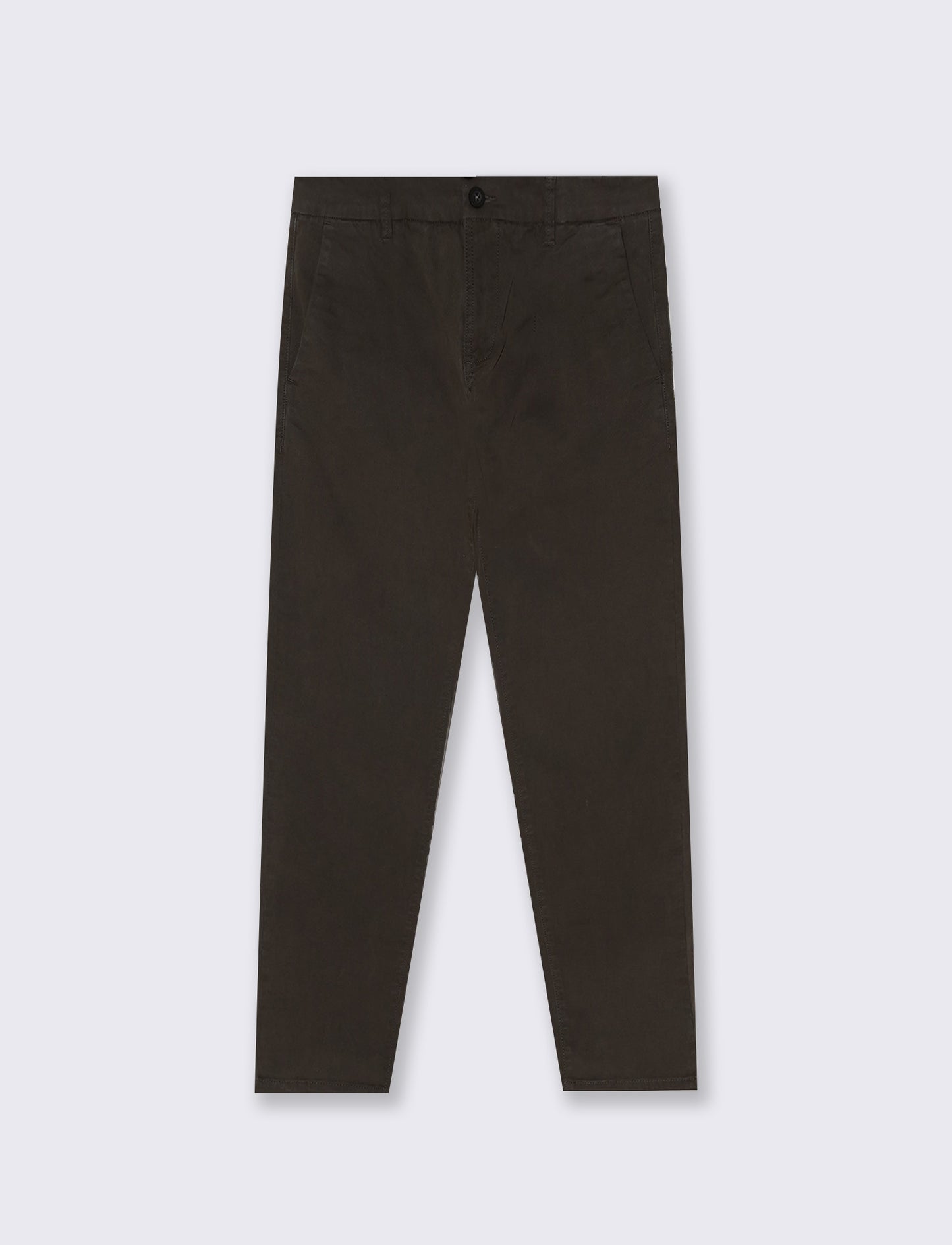 Pantaloni Chino Slim Fit in Cotone Twill - Moro