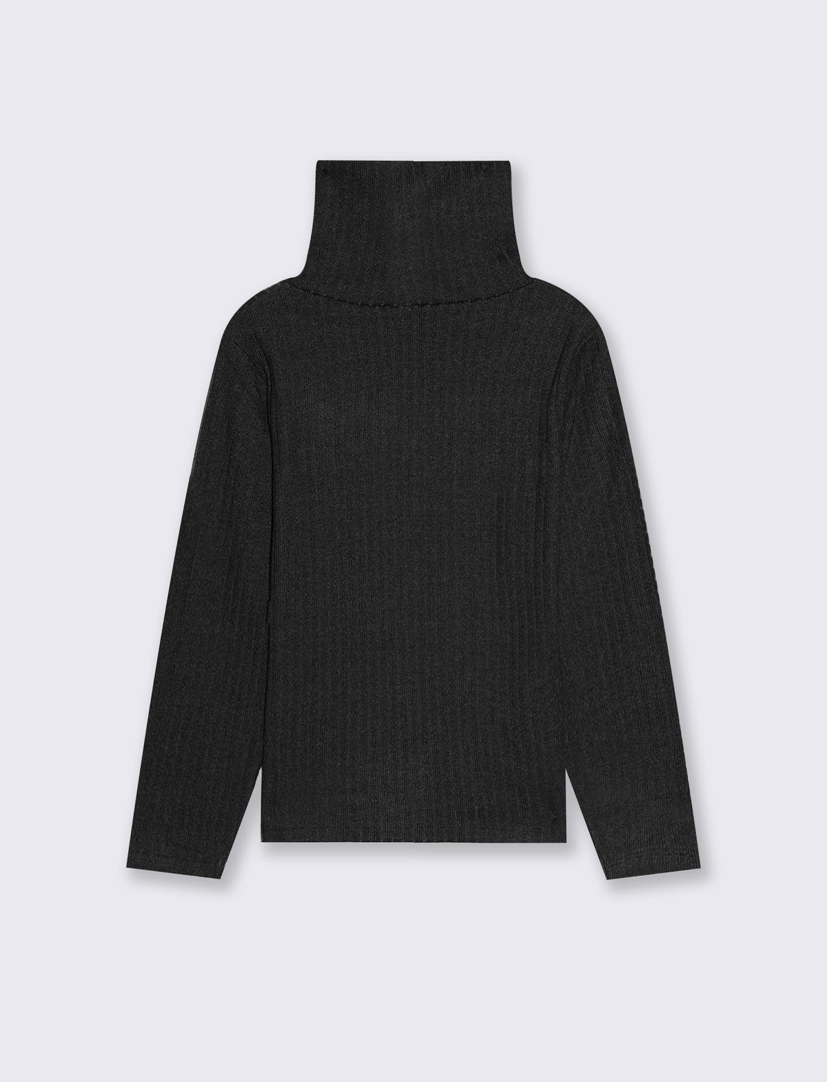 Warm and Comfortable Turtleneck Sweater - Black
