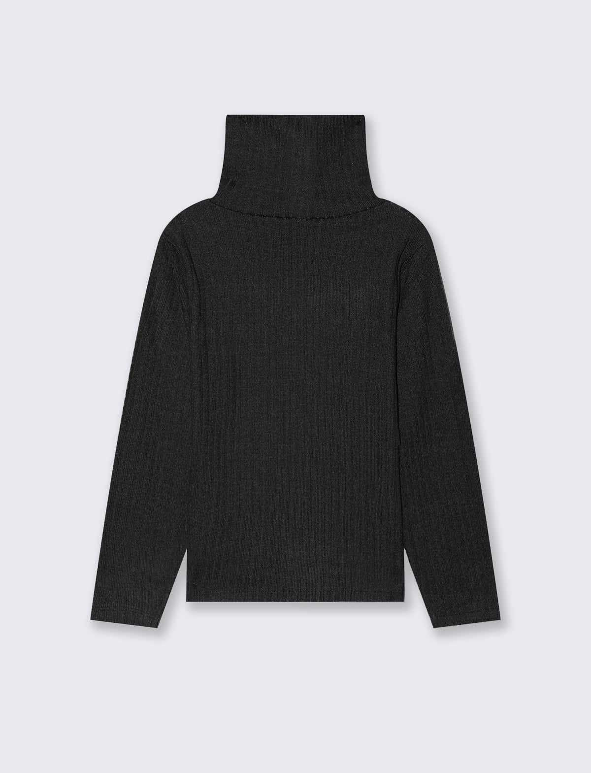 Warm and Comfortable Turtleneck Sweater - Black