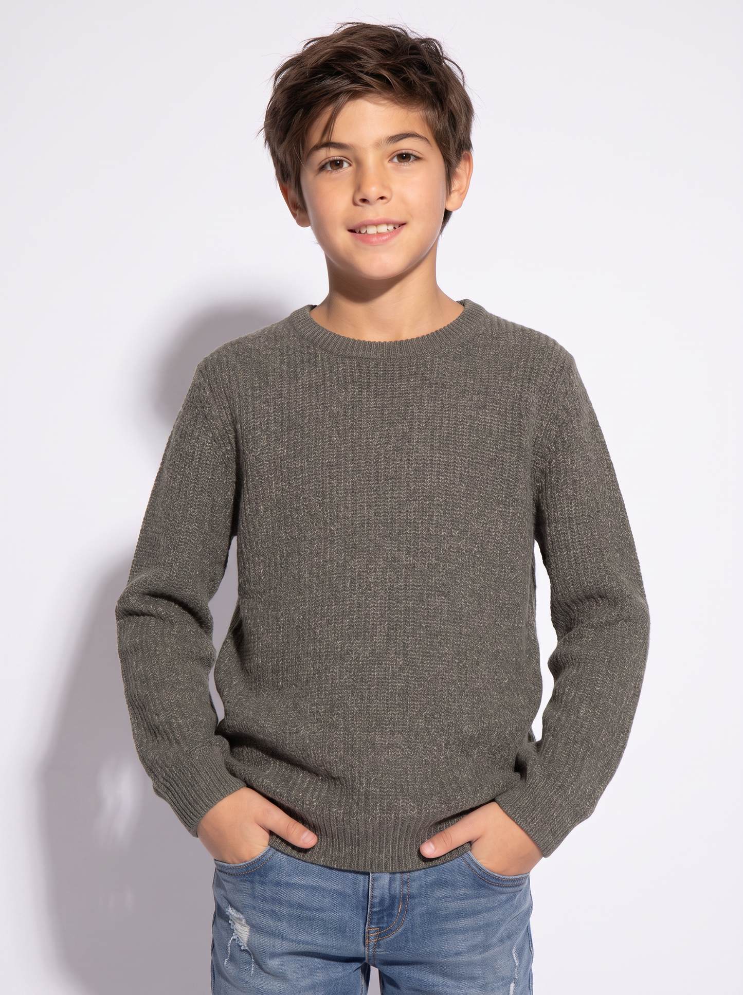Maglioncino in maglia comodo e versatile - Verde militare