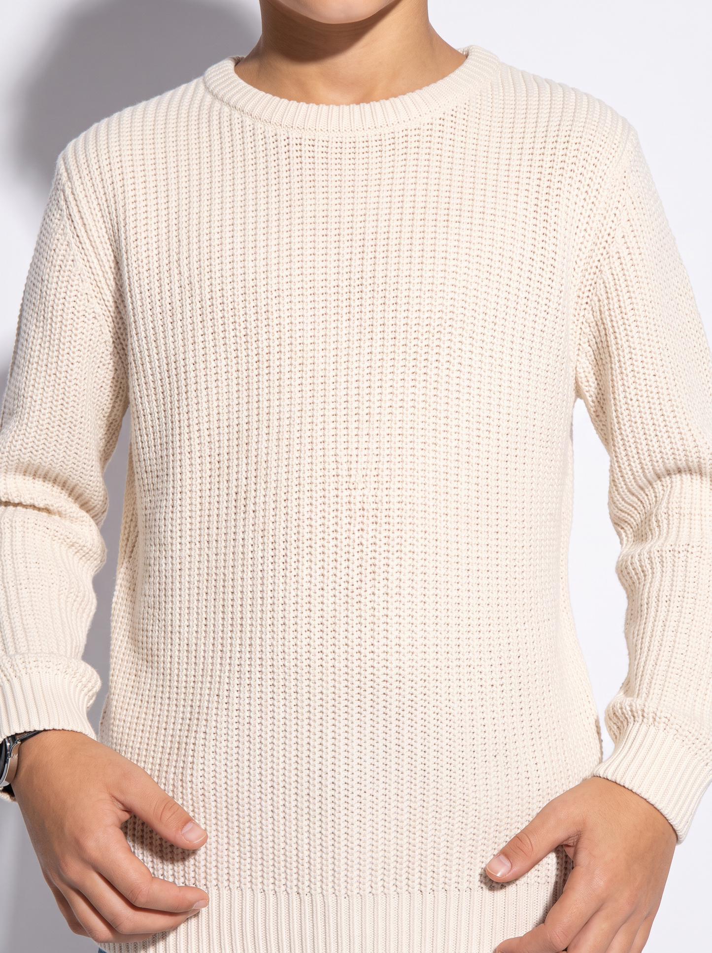 Maglioncino in maglia comodo e versatile - Beige