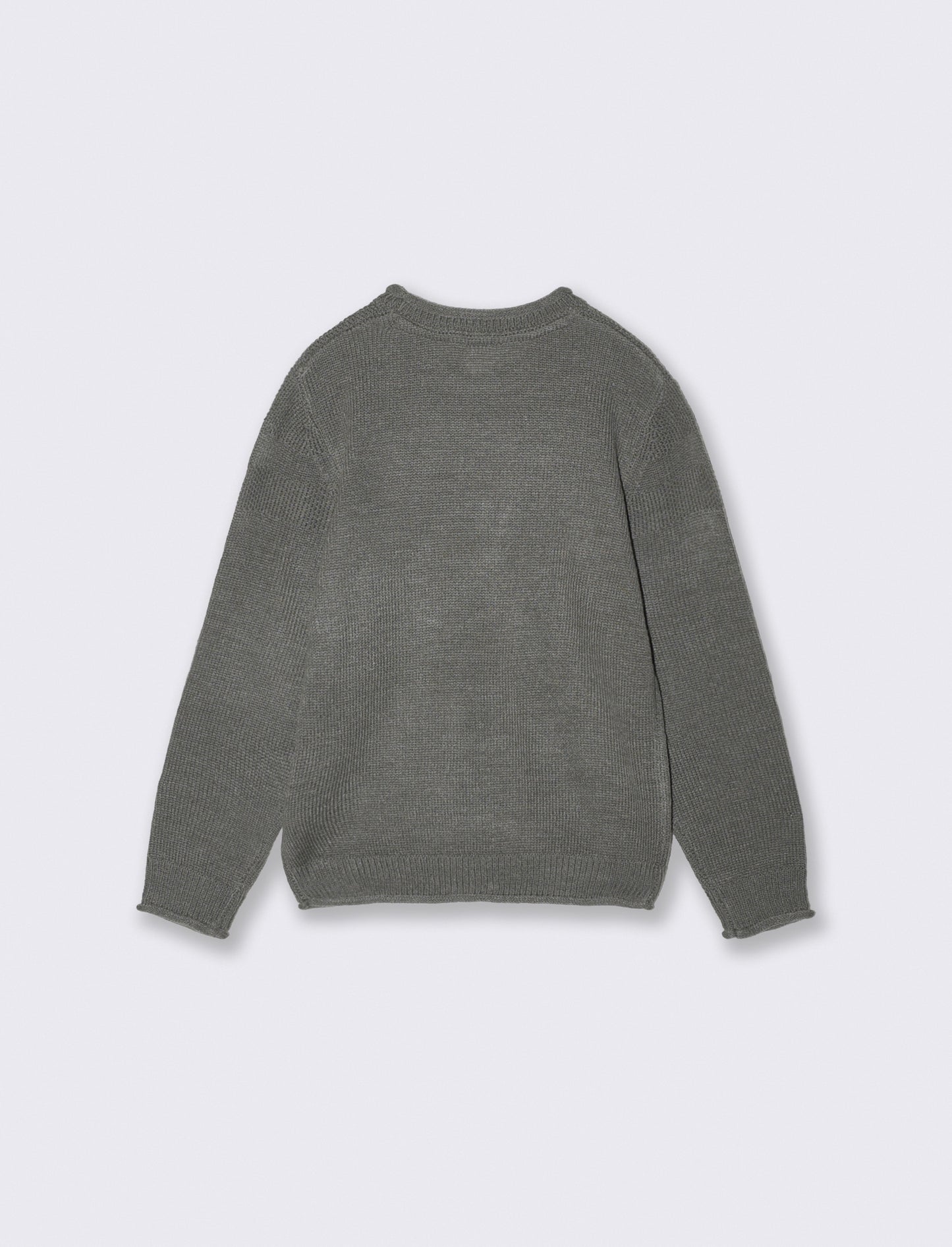 Cotton blend crew neck sweater - Green