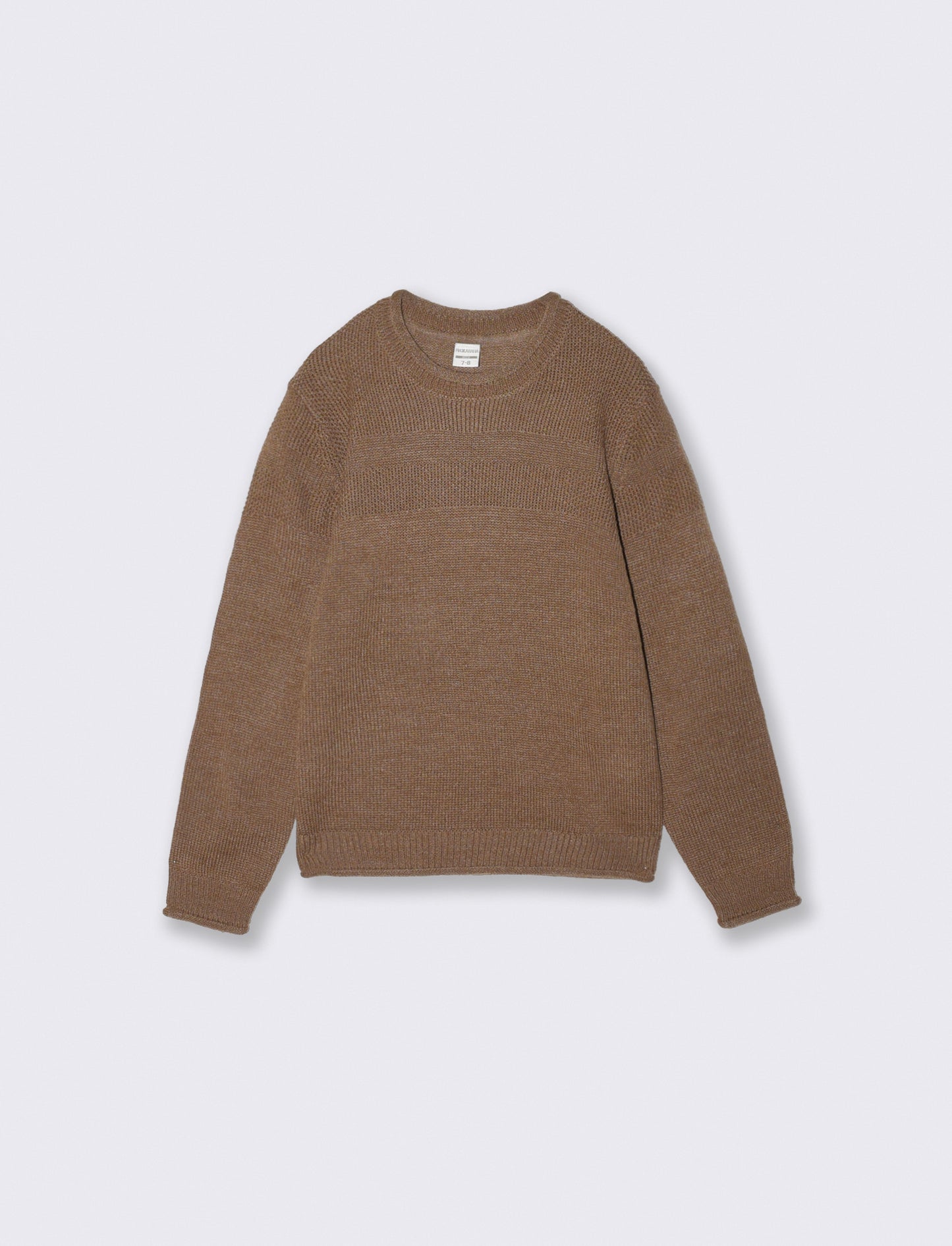 Maglione girocollo in misto cotone - Marrone chiaro