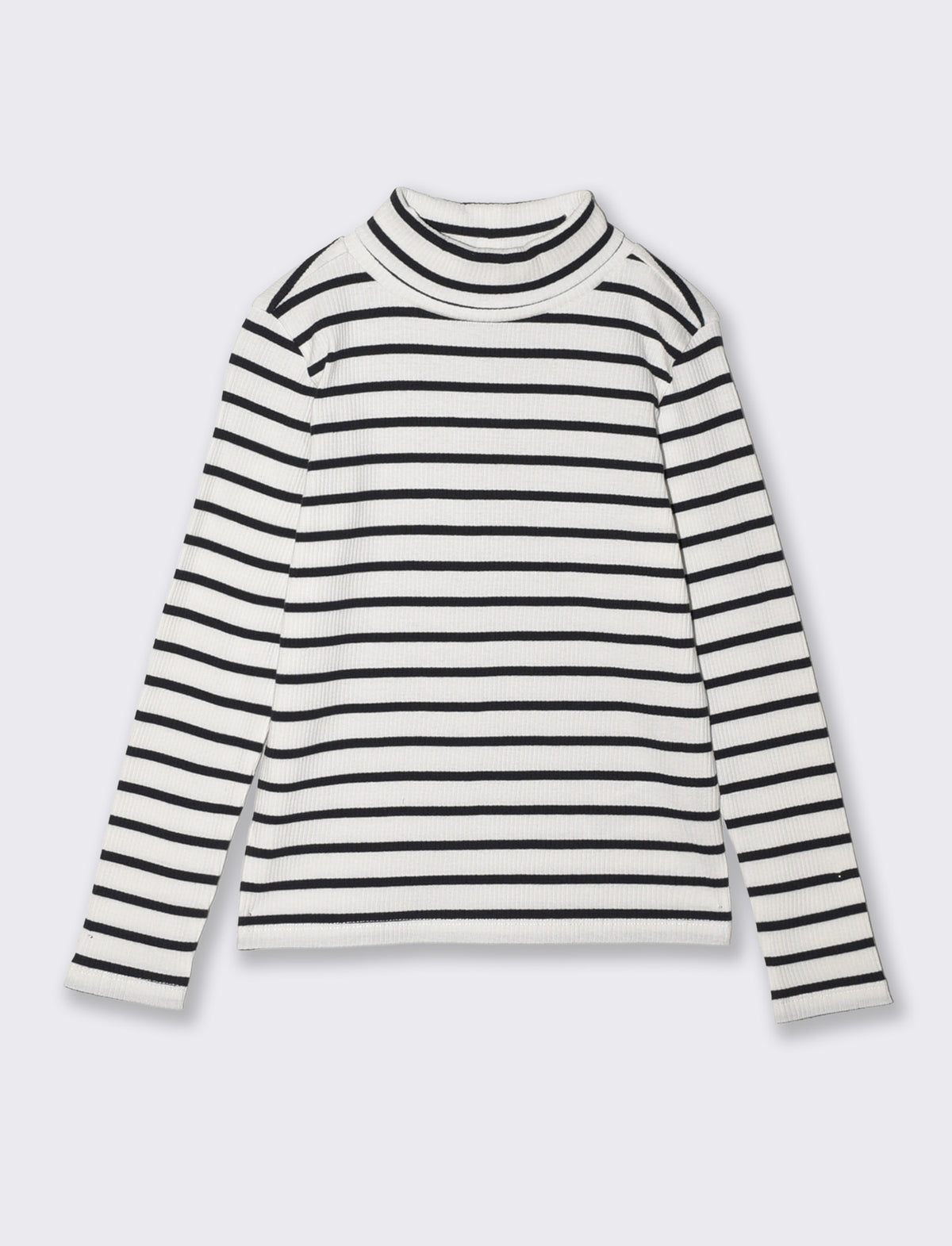 Striped cotton ribbed pullover - White