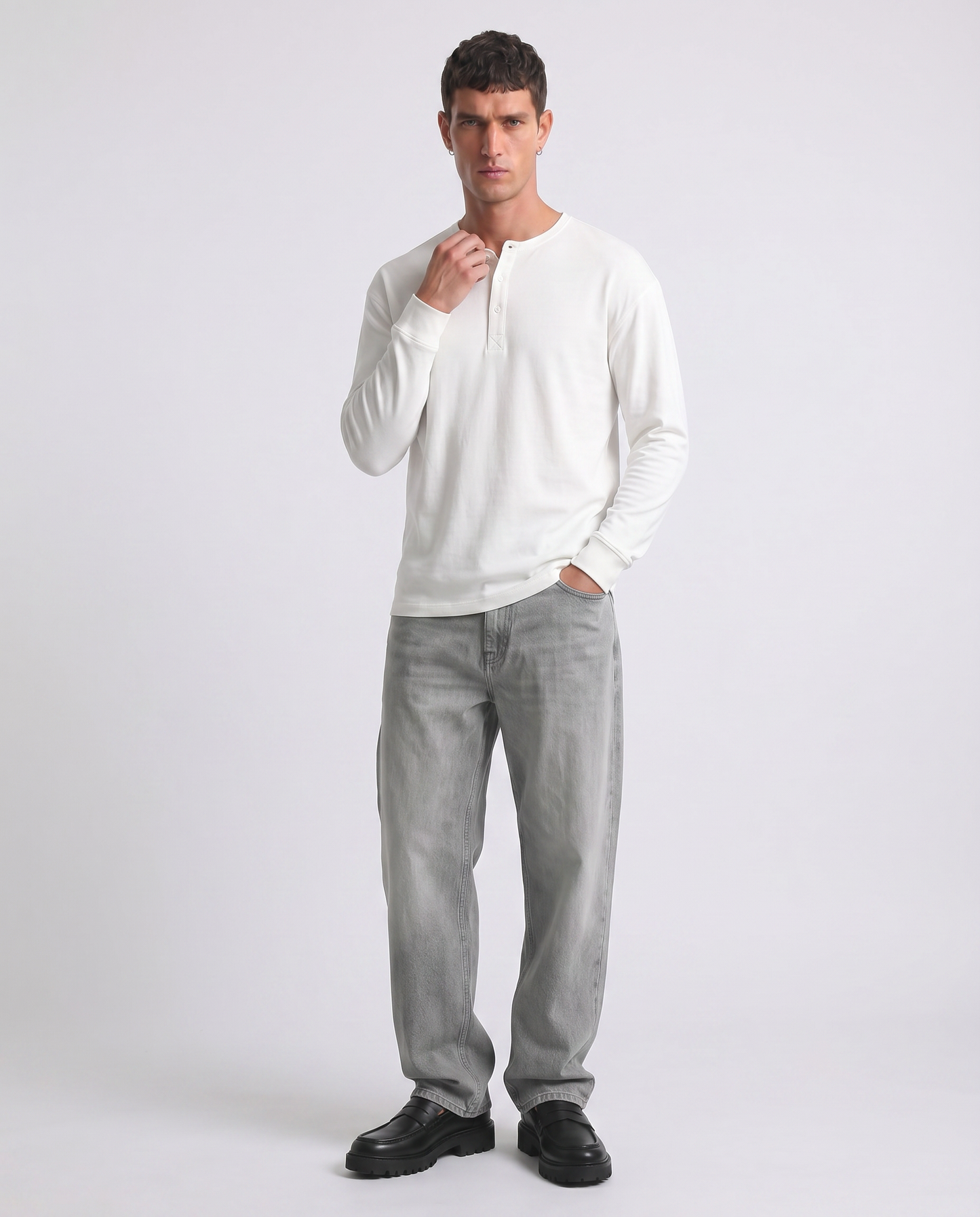 Jeans extra baggy fit grigio medio - Grigio