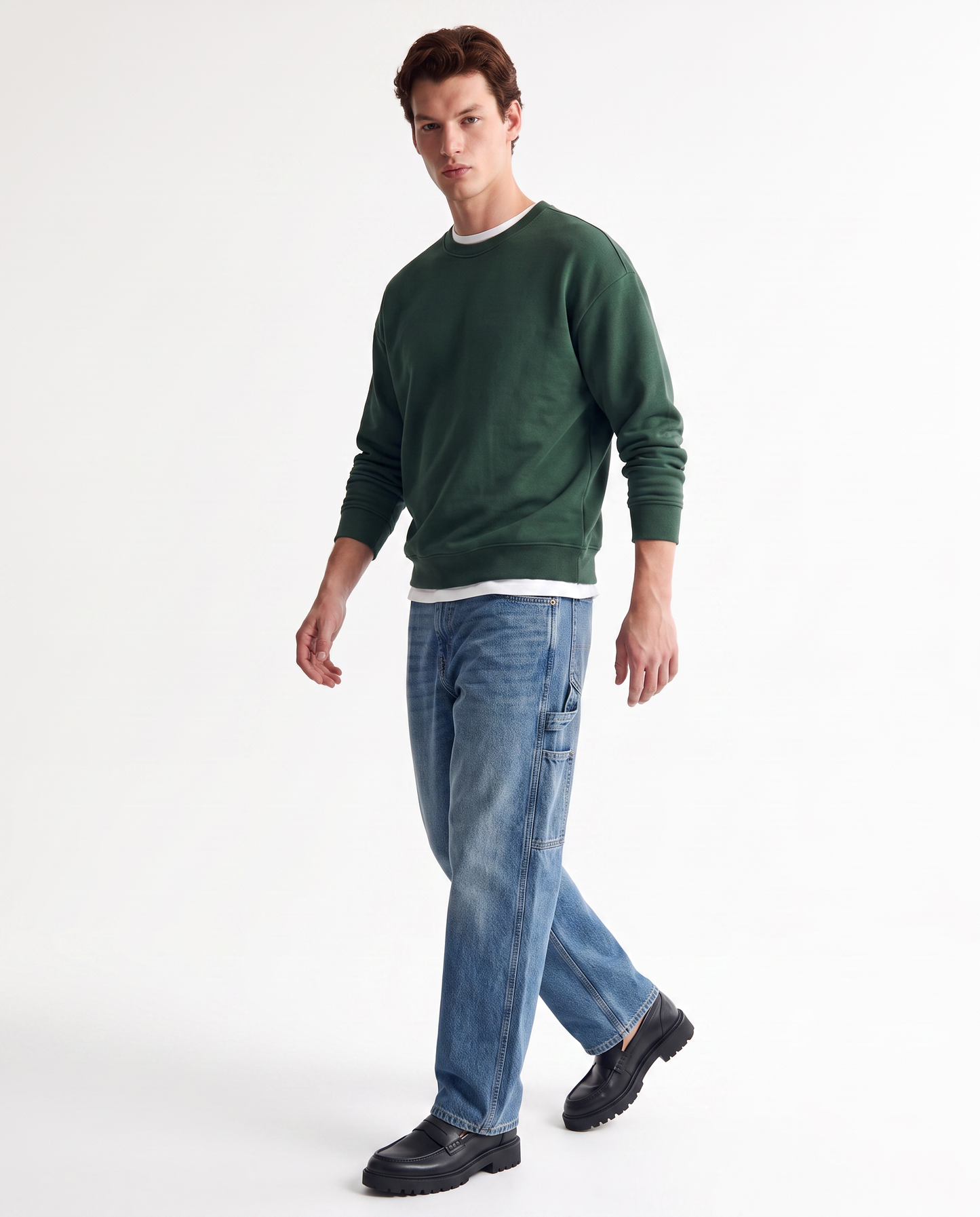 Jeans Baggy Carpenter Fit Blu Medio - Denim