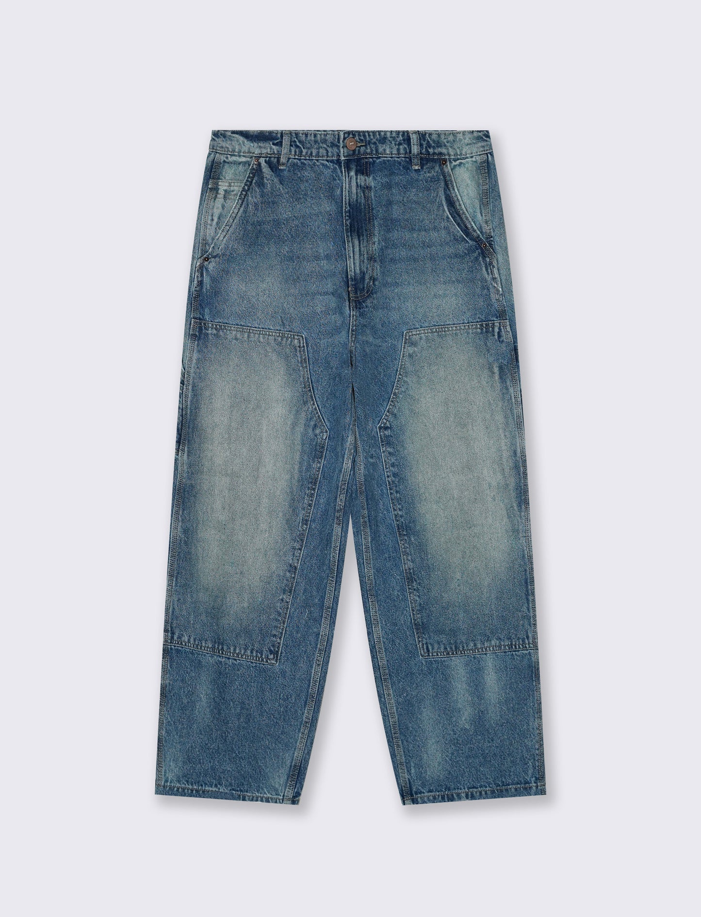 Jeans Baggy Carpenter Fit Blu Medio - Denim