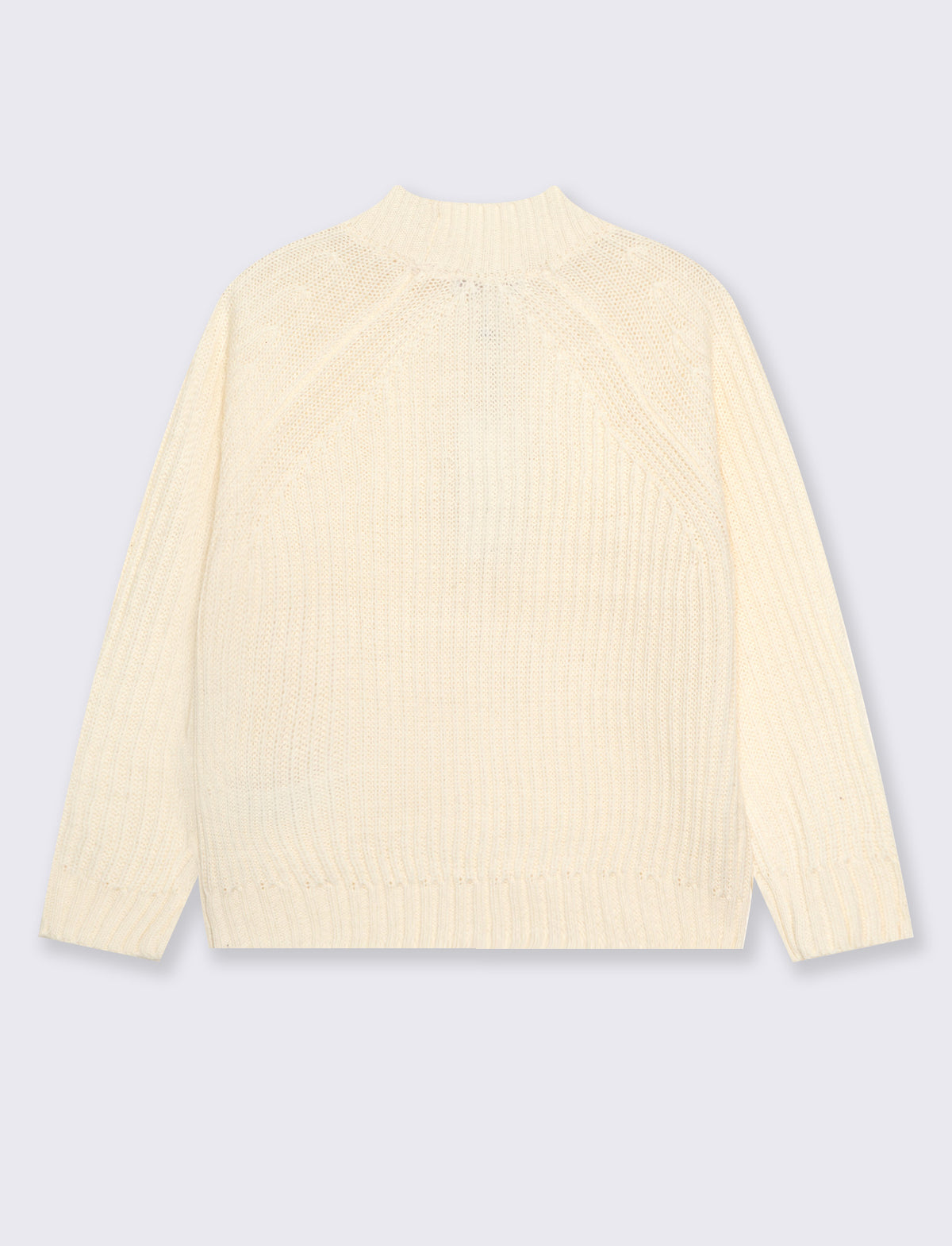 Maglione Collo Dolce Vita Maniche Lunghe - Bianco latte