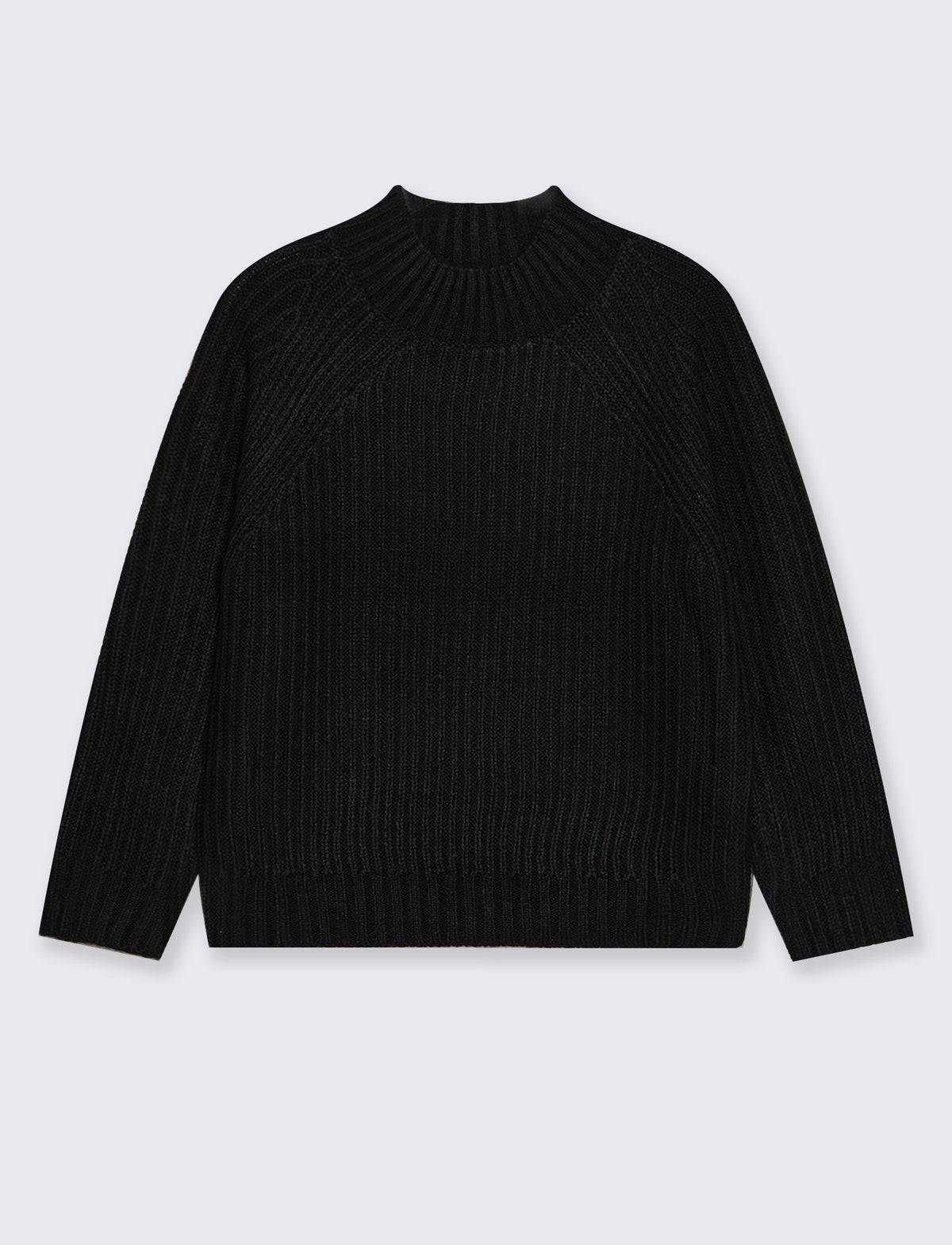 Maglione Collo Dolce Vita Maniche Lunghe - Nero