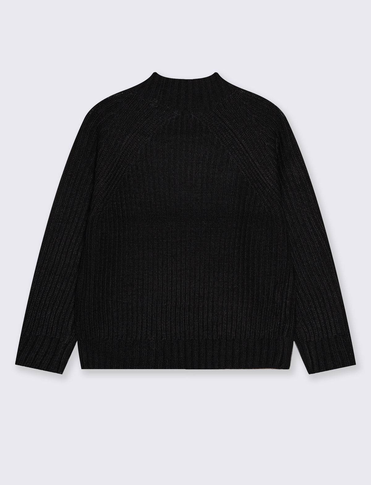 Maglione Collo Dolce Vita Maniche Lunghe - Nero