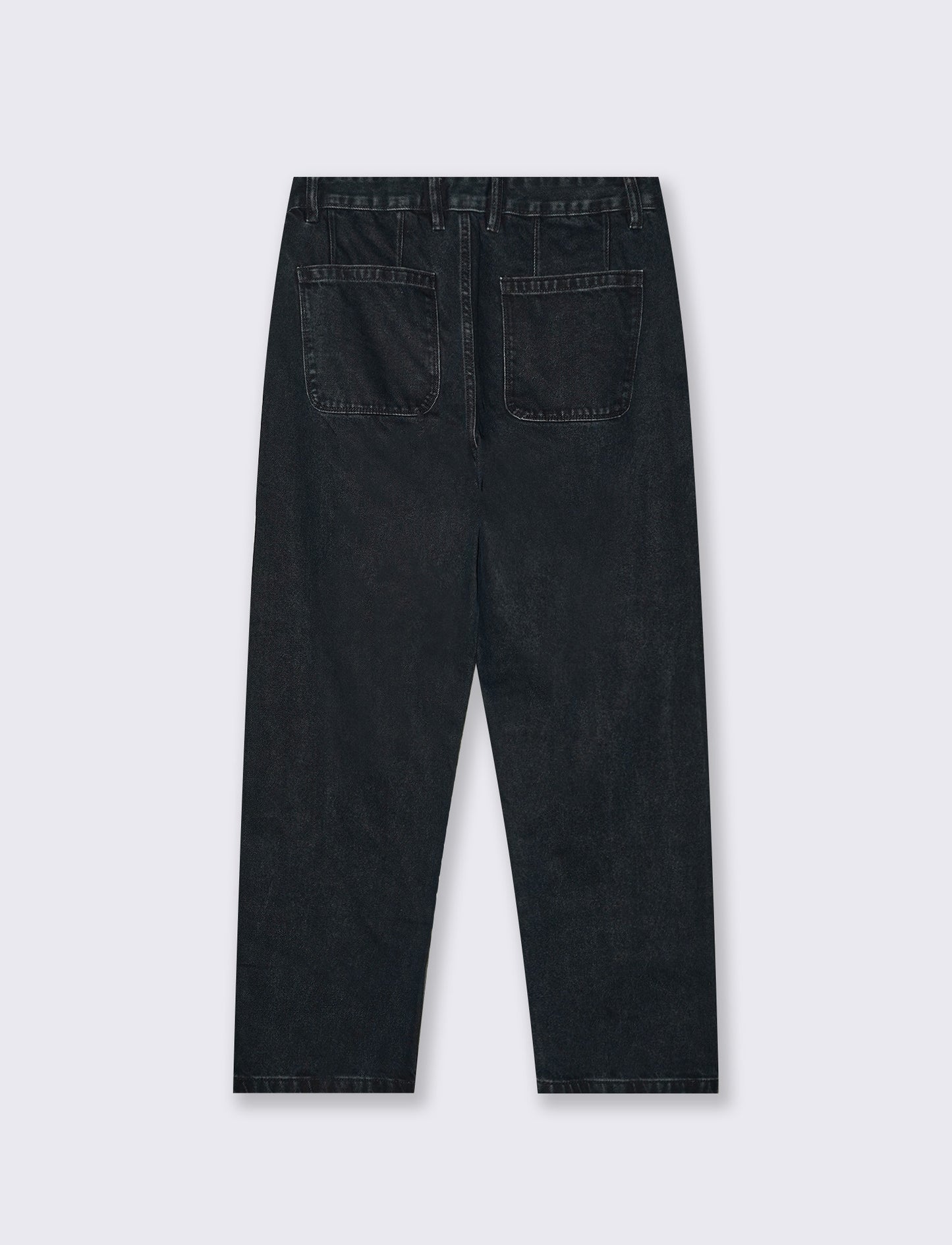 Blue Black Straight Fit Chino Jeans - Black