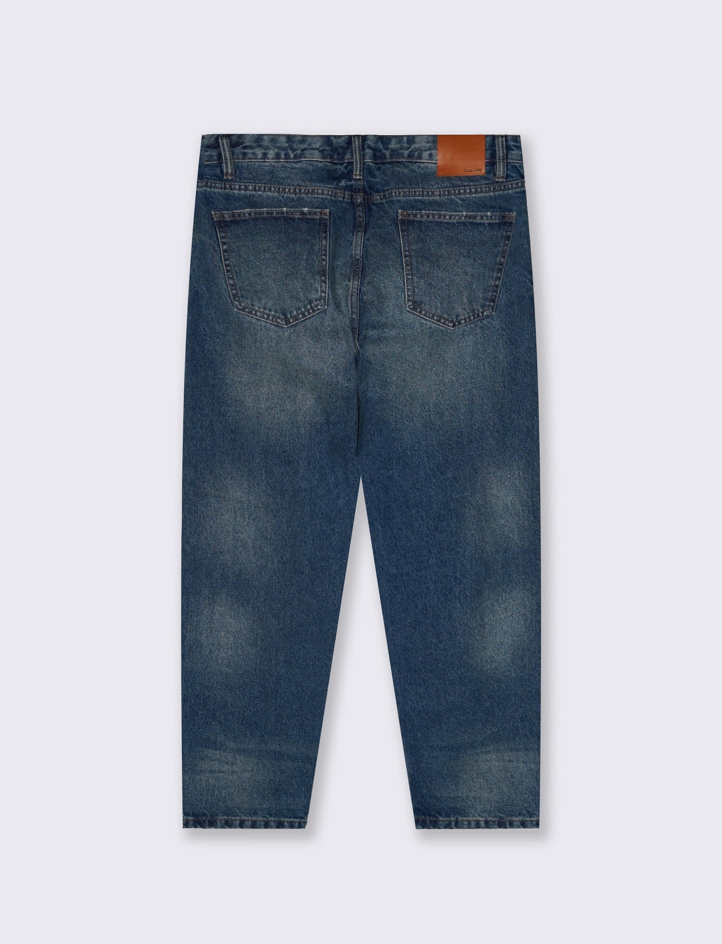 Jeans Blu Medio Straight Fit Cinque Tasche - Denim