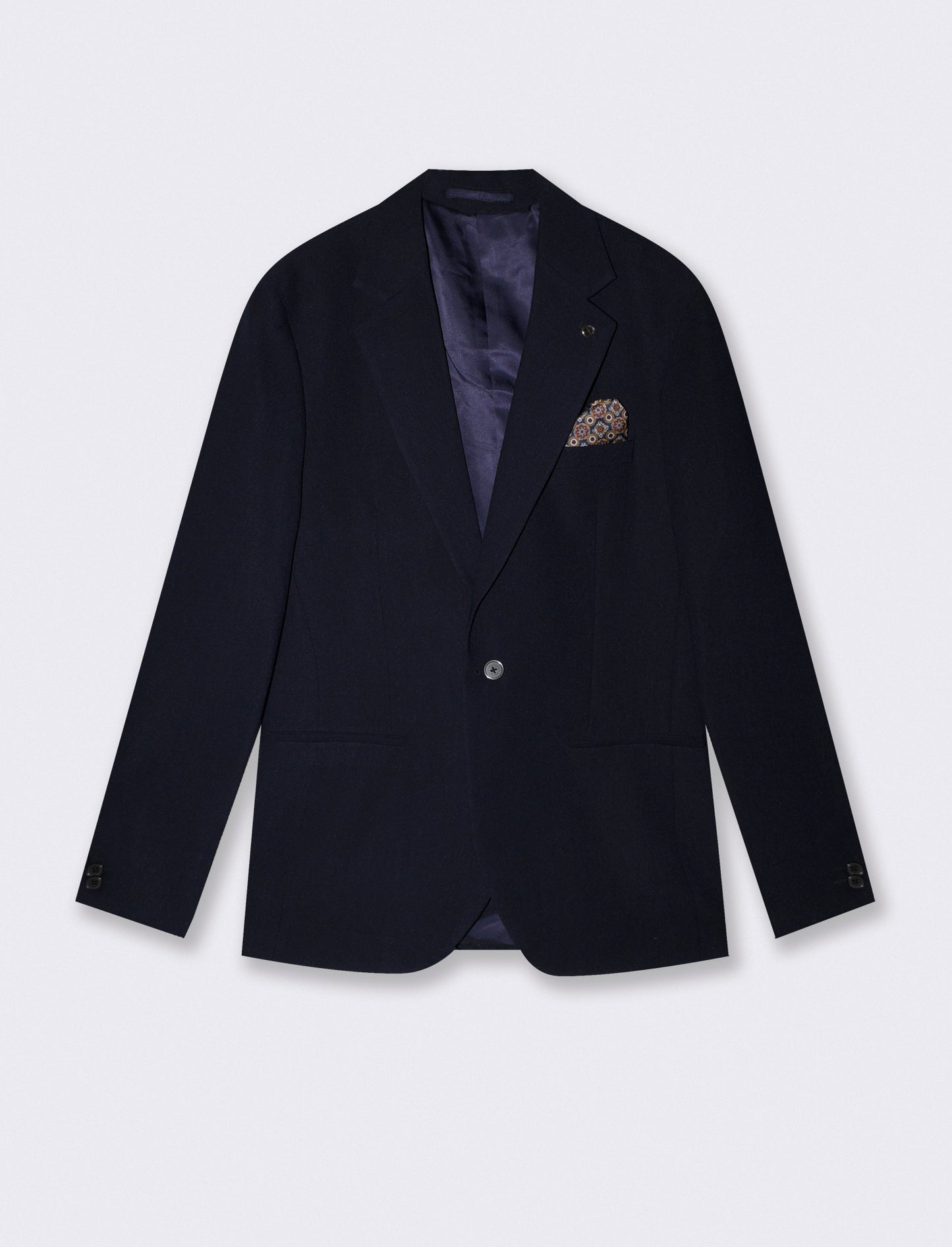 Blazer Formal Fit con Colletto a Revers - Blu
