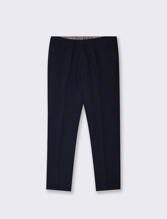 Pantaloni Formal Fit con Tasche Dettagliate - Blu