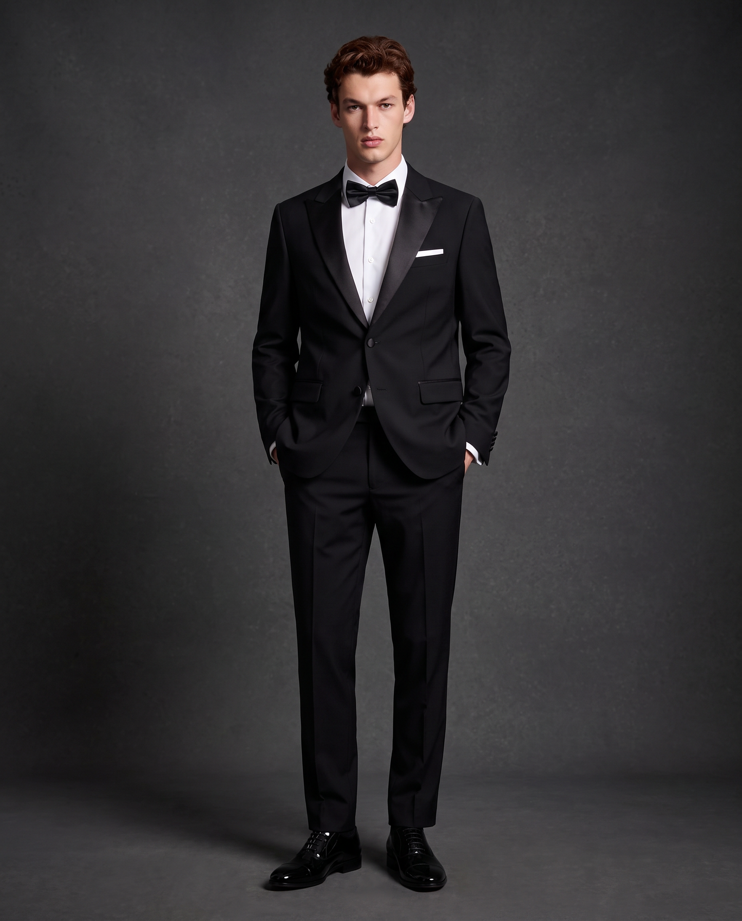 Smoking Blazer with Satin Lapel - Black