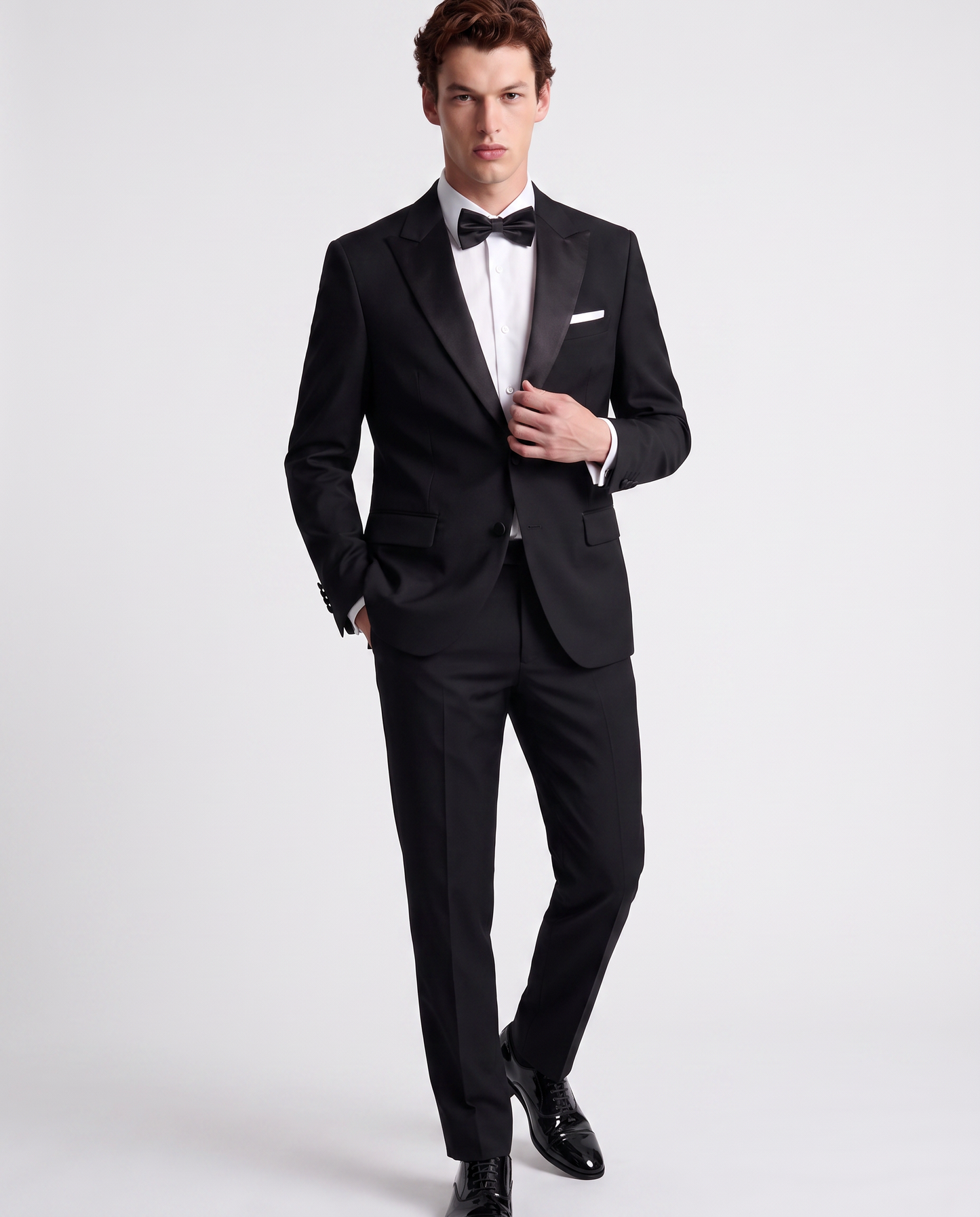Smoking Blazer with Satin Lapel - Black