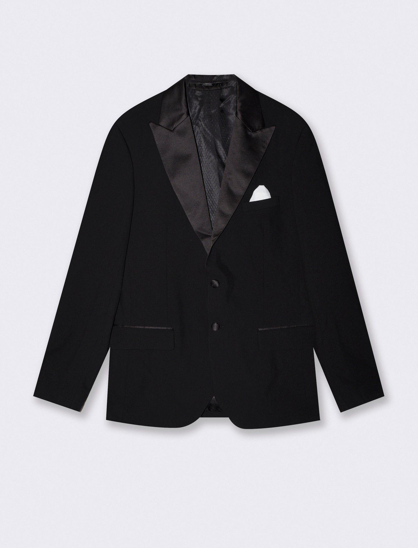 Smoking Blazer with Satin Lapel - Black
