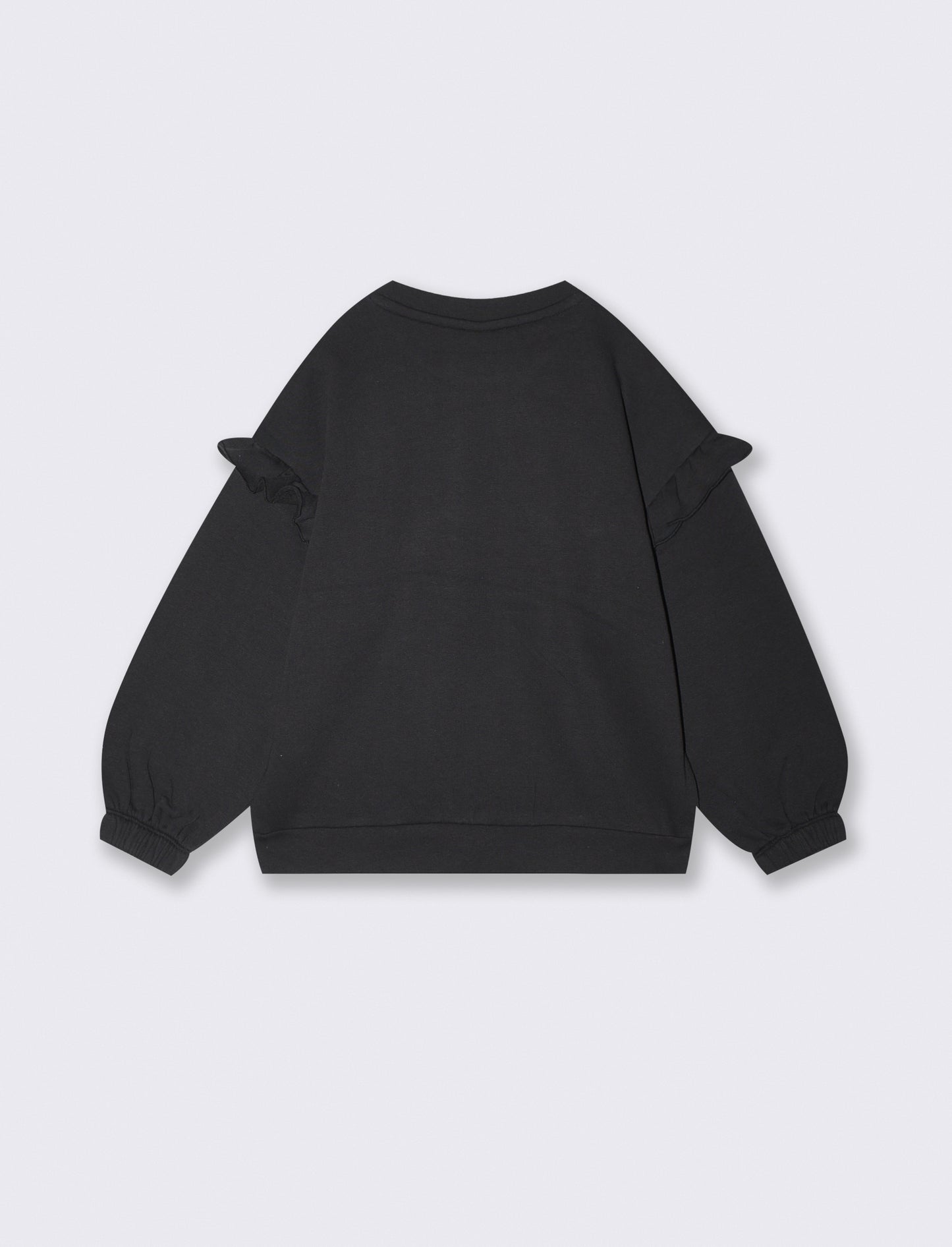 Winter sweatshirt with shiny sequins - Black