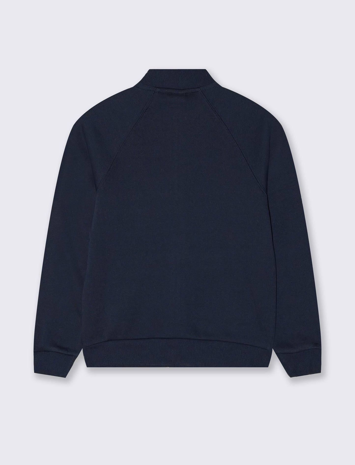 Felpa con zip e tascone frontale - Blu