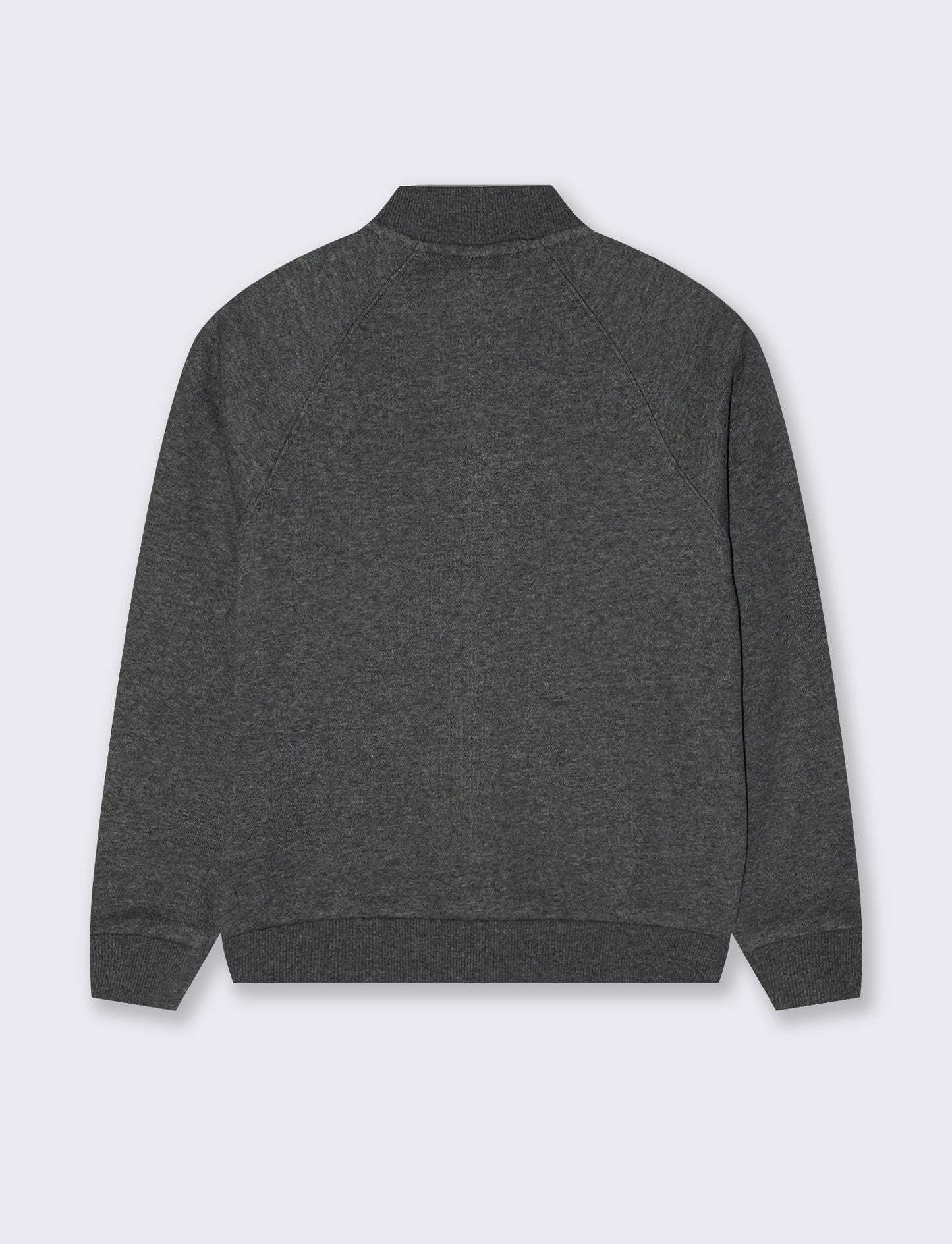 Felpa con zip e tascone frontale - Grigio mel.