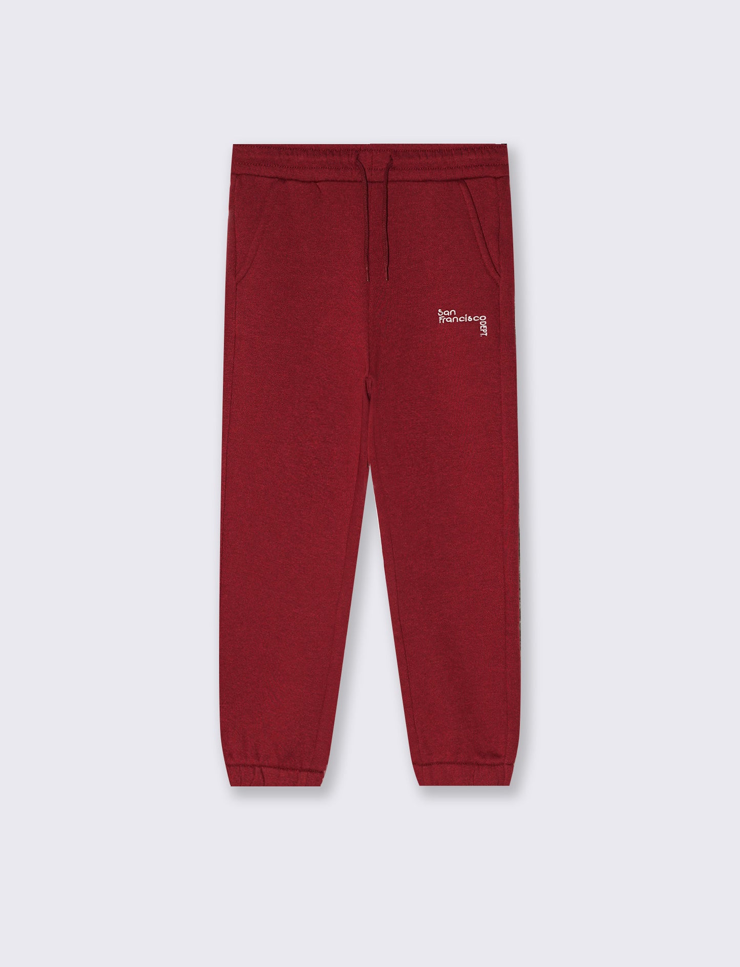 College joggers with embroidery and pockets - Red