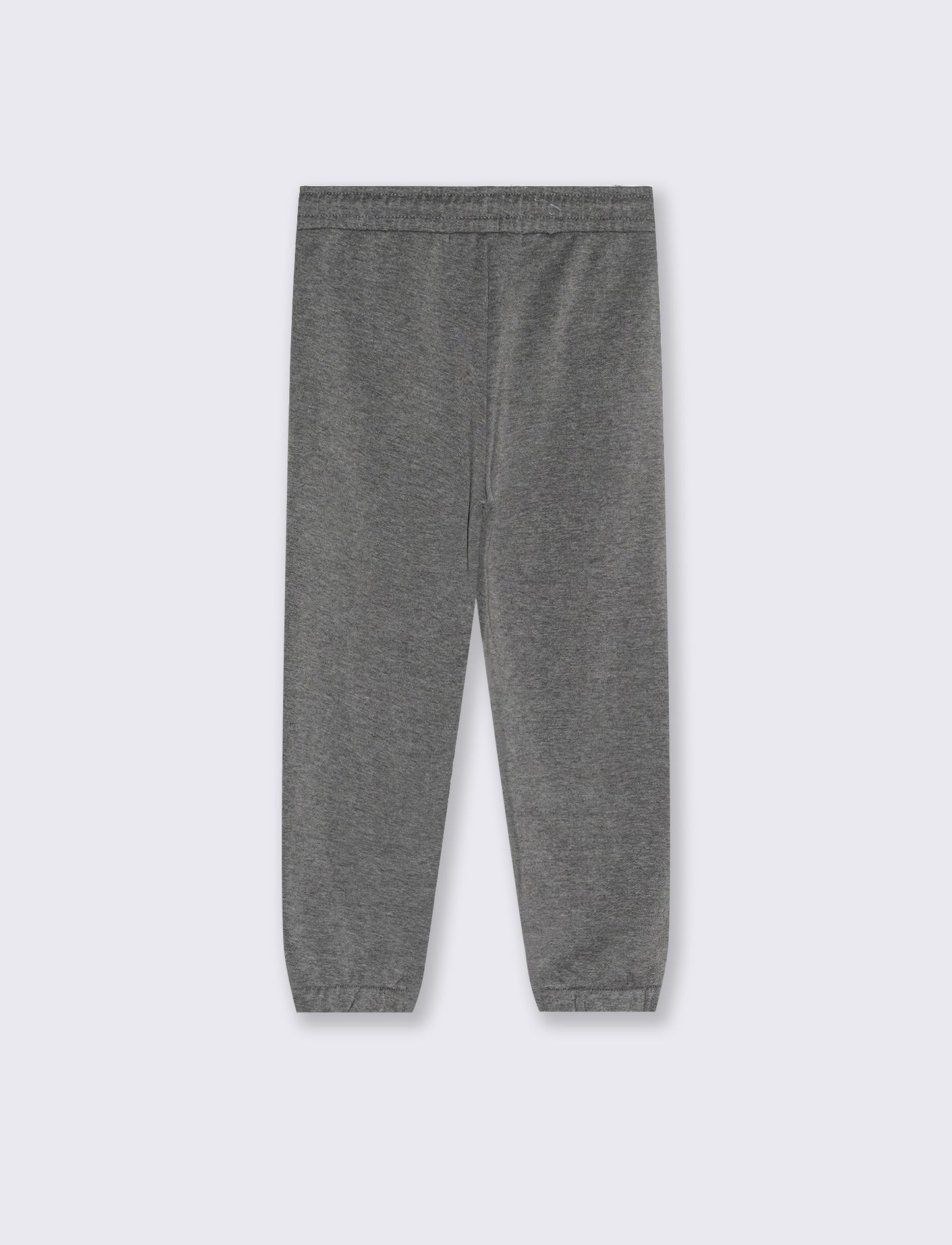 Jogger college con ricamo e tasche - Grigio mel.