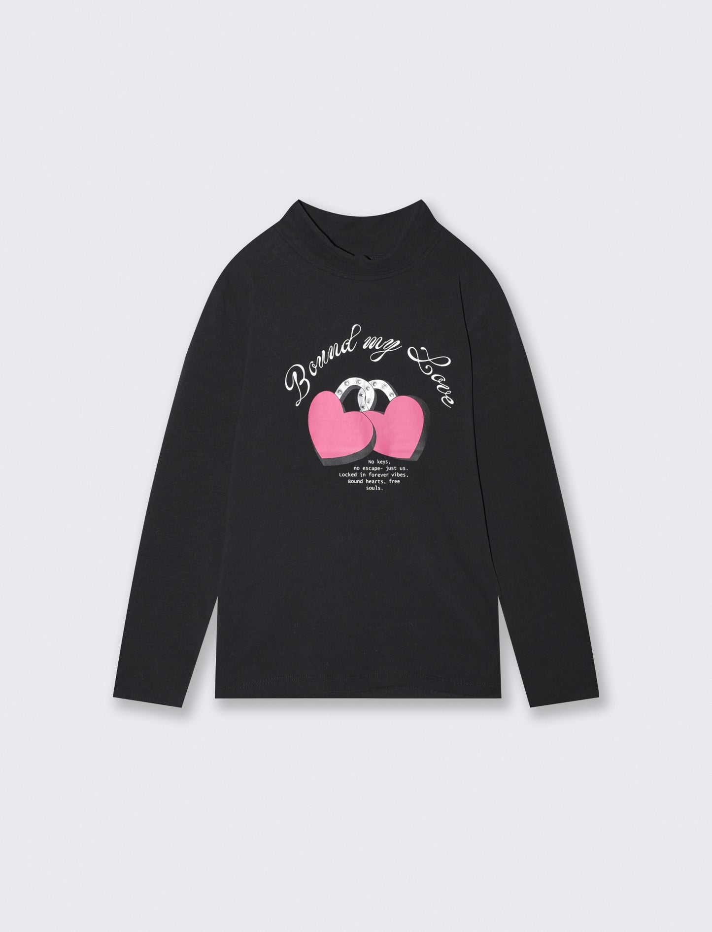 Long Sleeve Cotton Stretch Pullover - Black