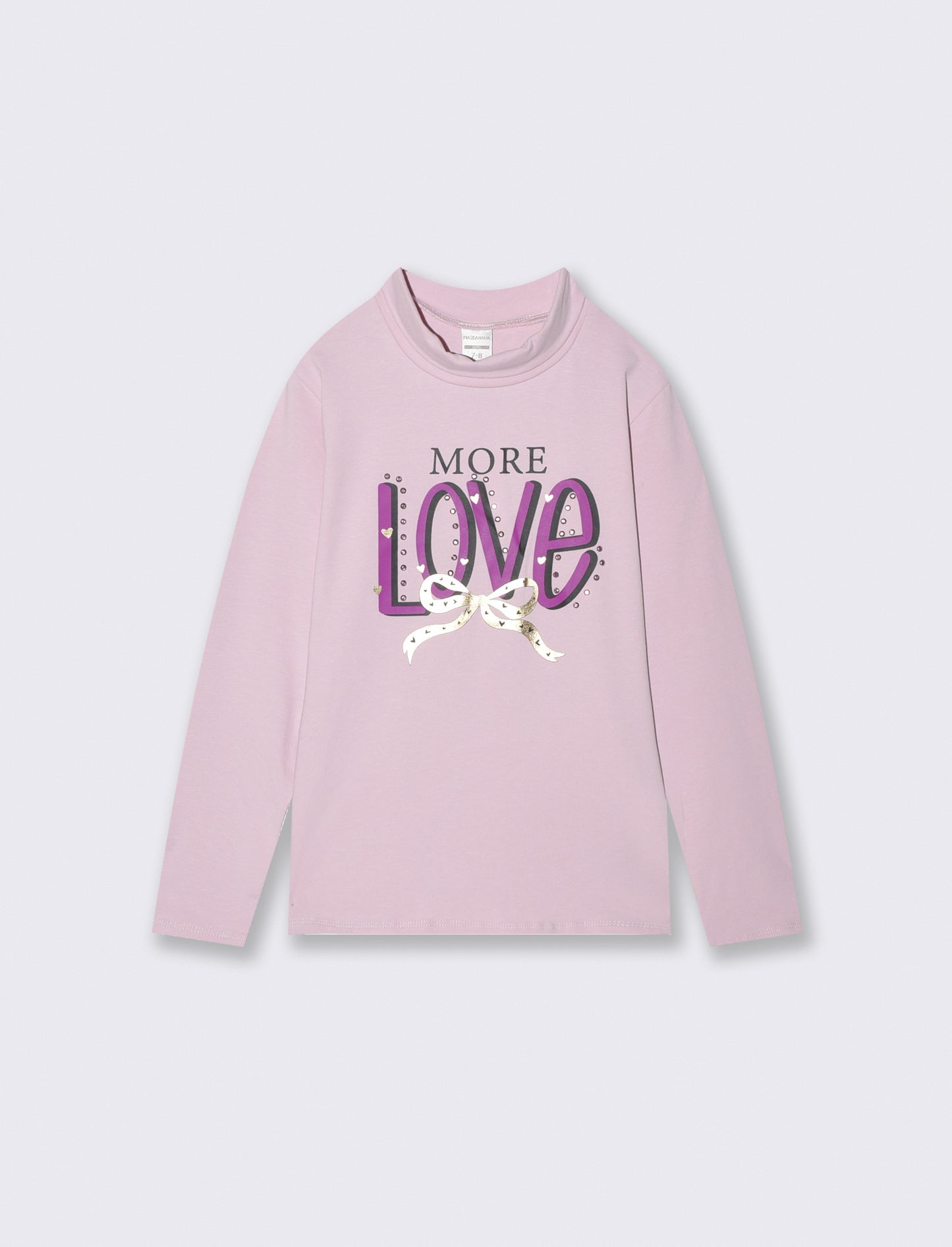 Long Sleeve Cotton Stretch Pullover - Pink