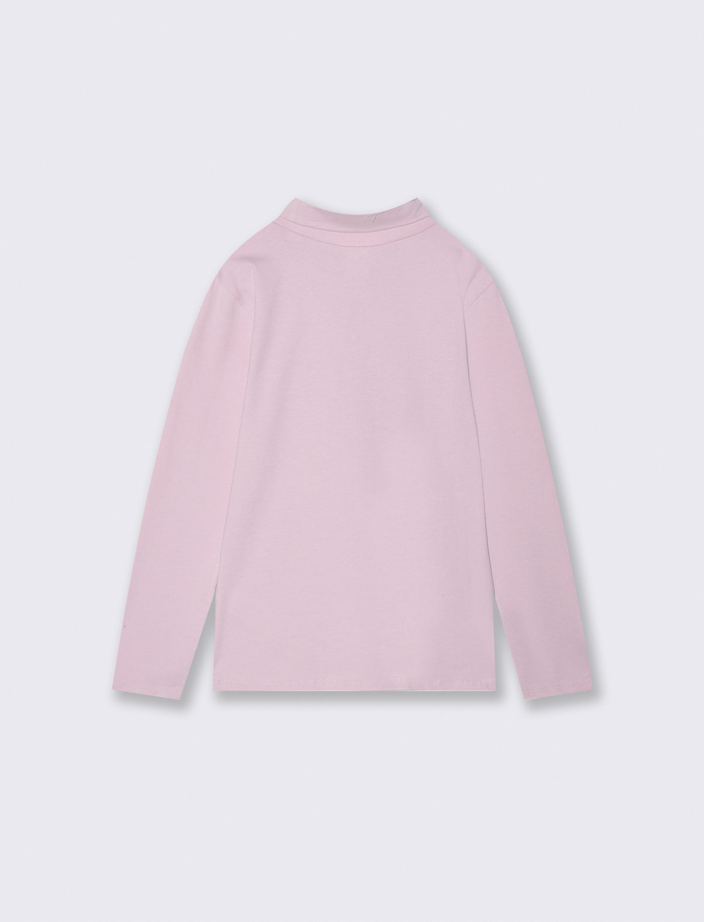 Long Sleeve Cotton Stretch Pullover - Pink